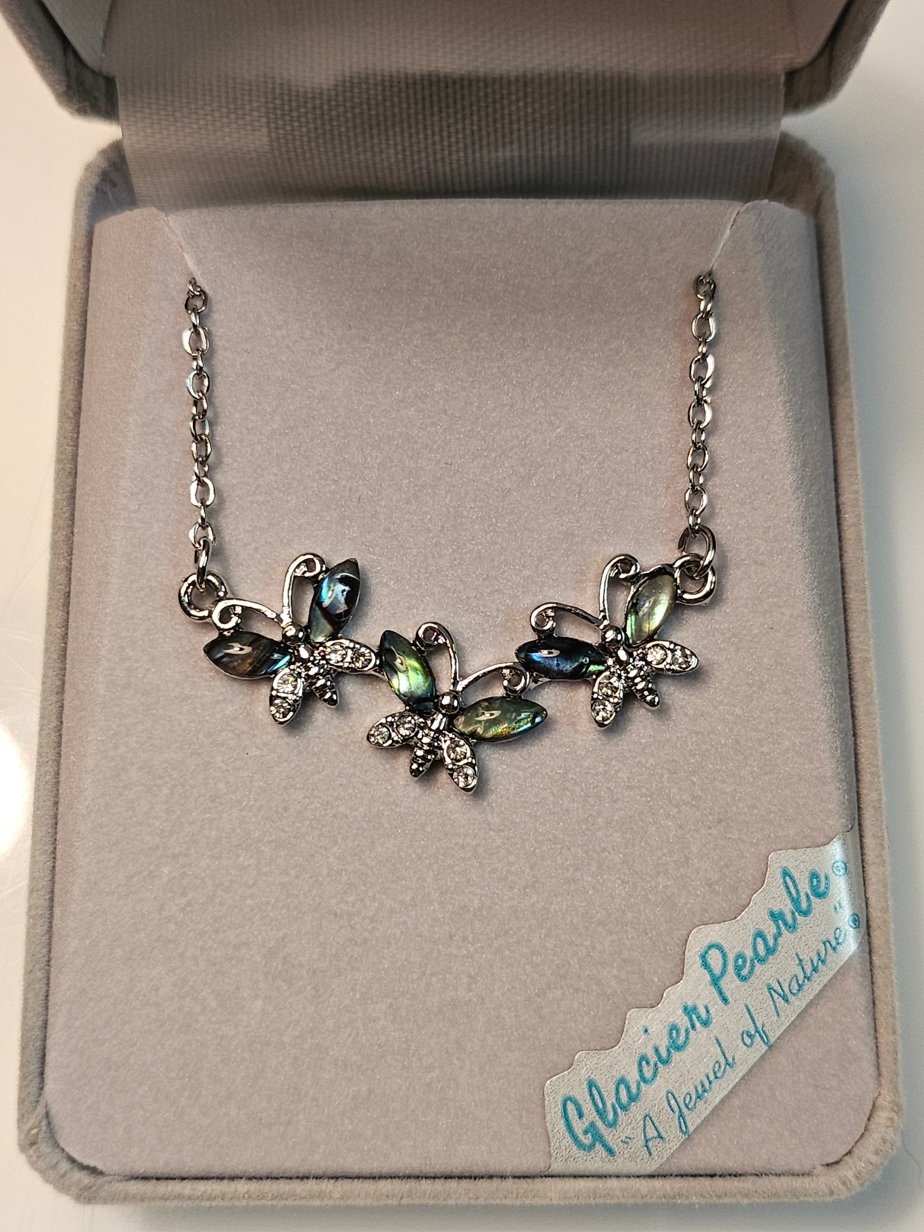 Storrs Necklet - Butterfly Trio - Glacier Pearle - 8021207