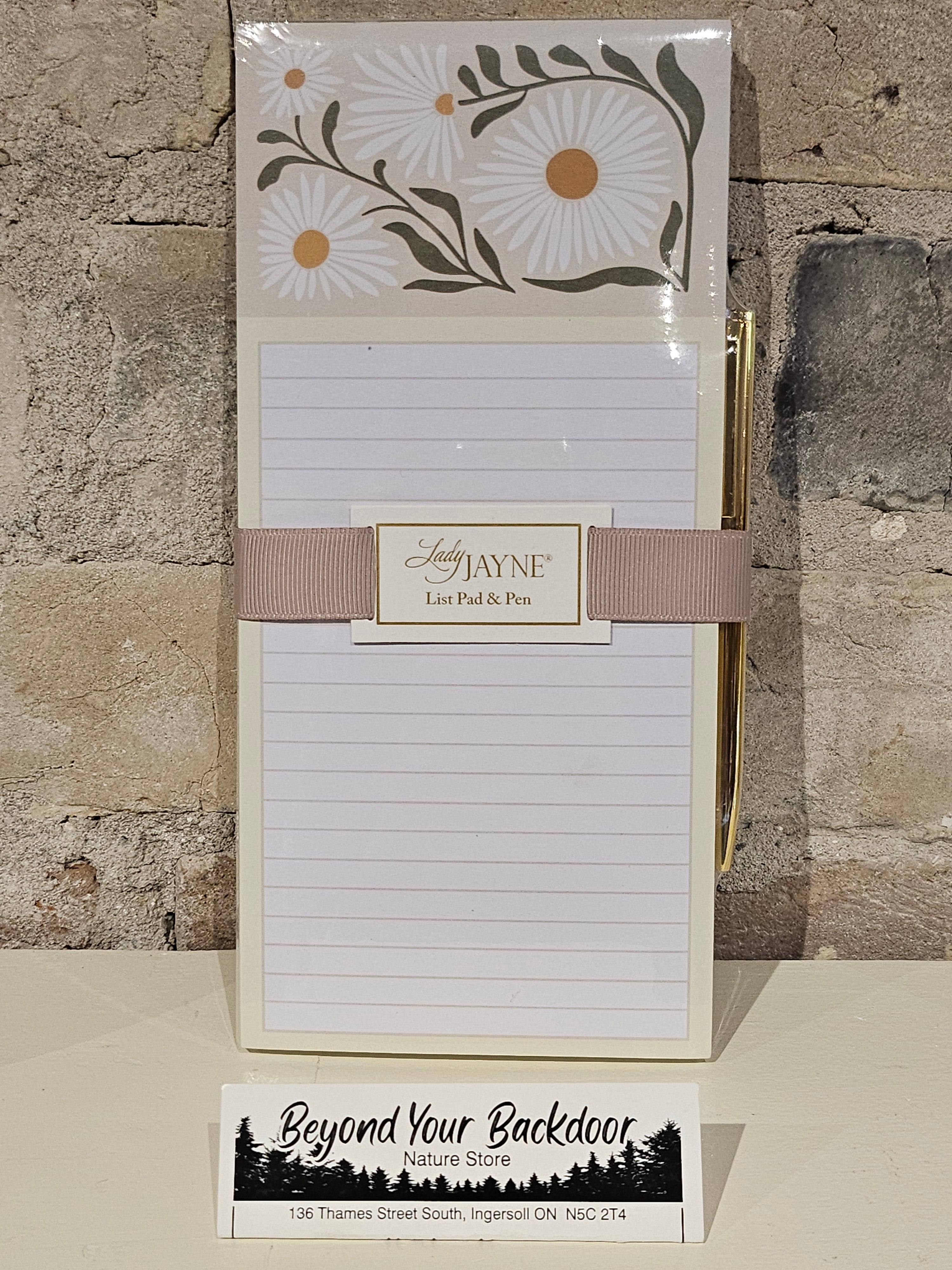 Lady Jayne Magnetic List Pad & Pen - Daisies - LJ80913