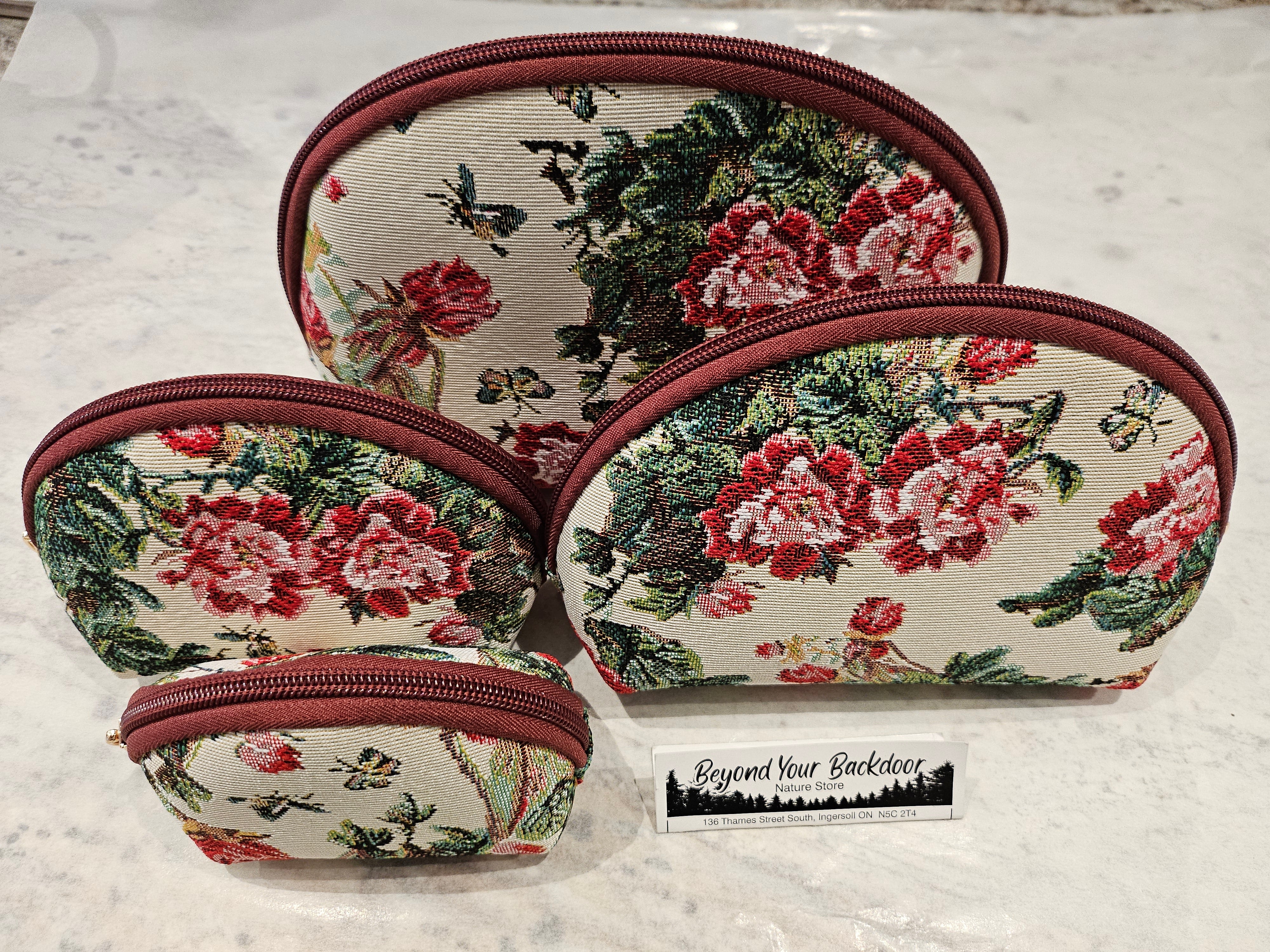 Cosmetic Bag Set - 4 pieces - Tapestry - Assorted Designs M08