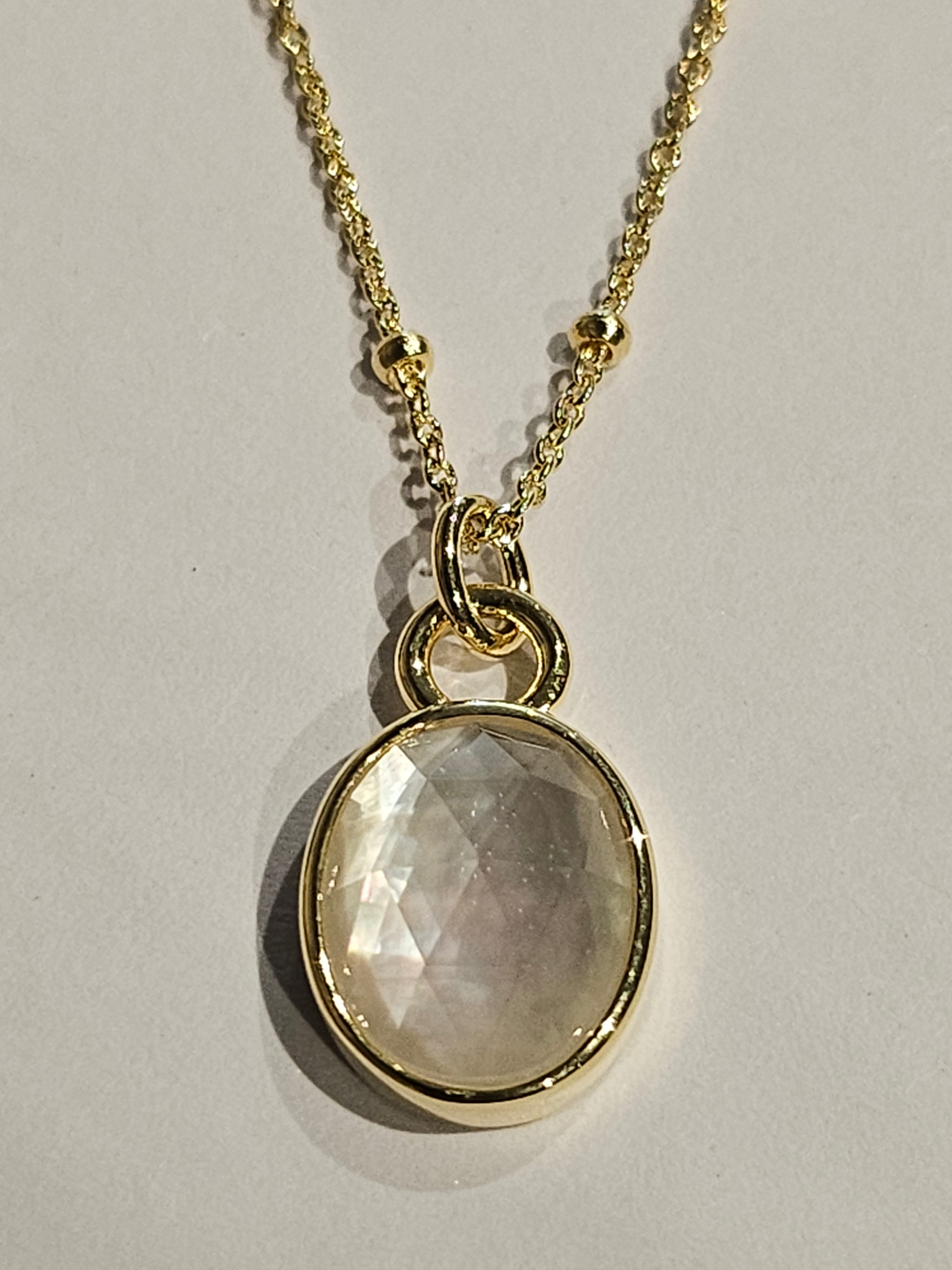 Reign S/SPendant - Mother-of-pearl - 17" + 3" -  $160