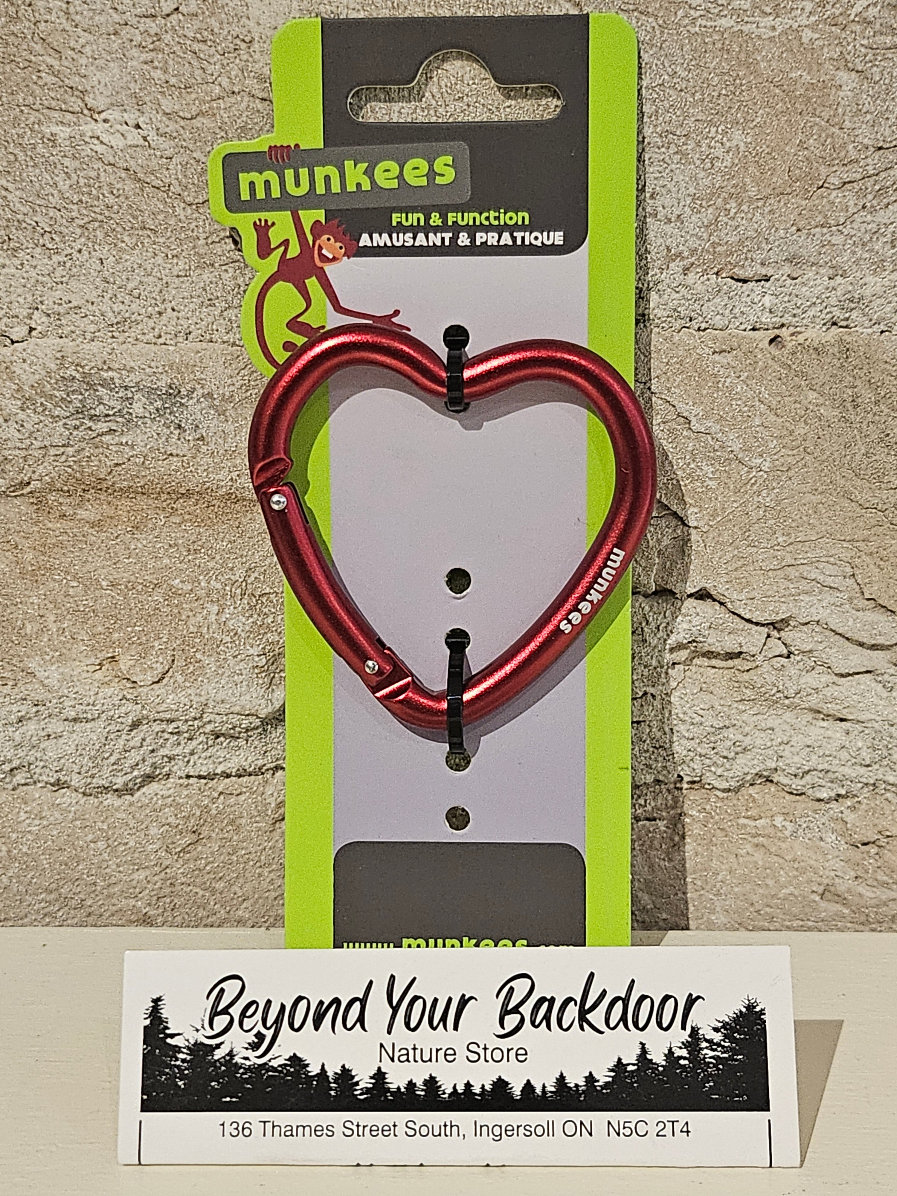 Munkees Carabiner - Red Heart - 3221