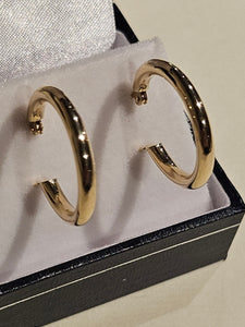 Hoop Earrings - 19mm - Yellow Gold 10Kt - Polished - $266