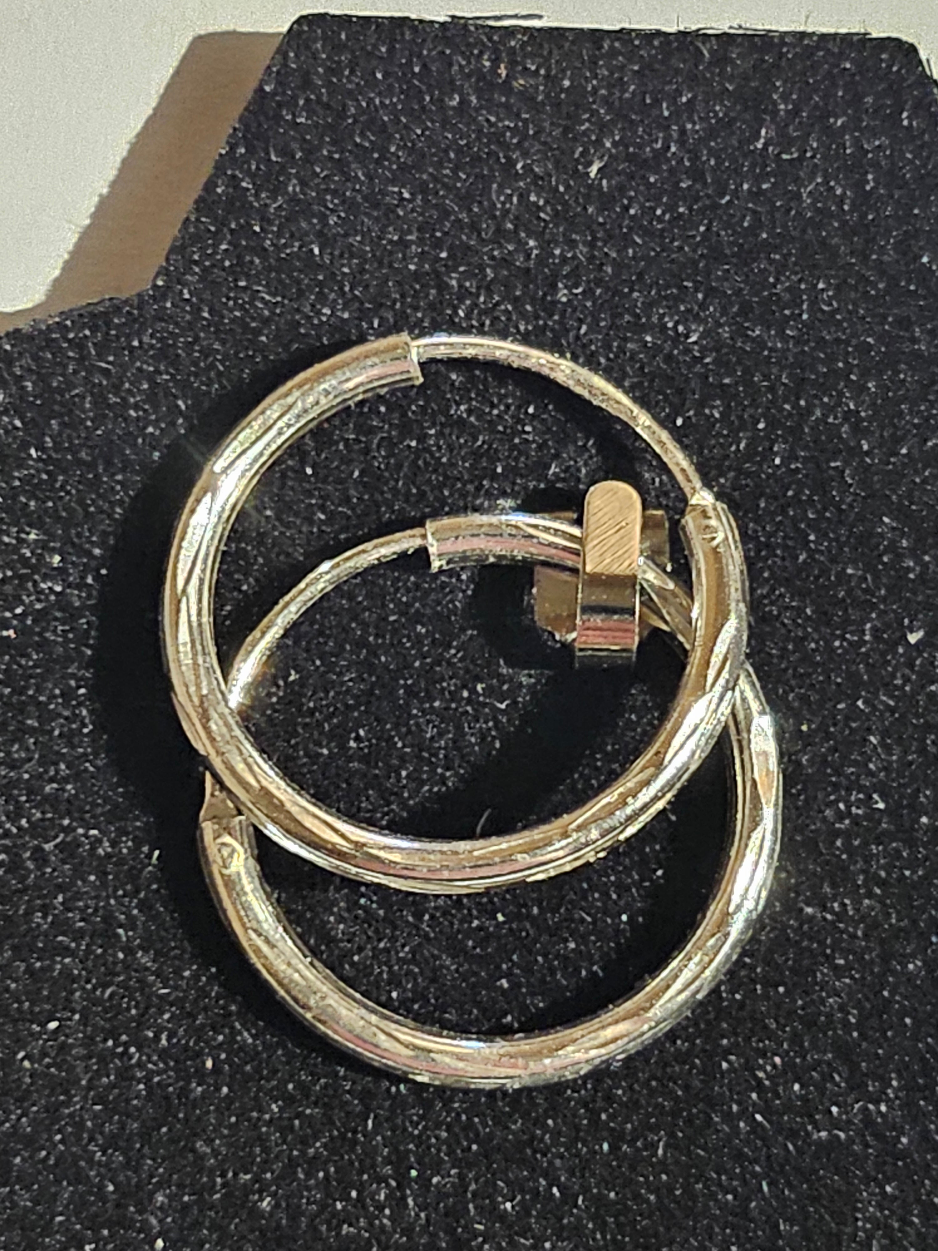 S/SEarrings - Diamond cut Hoop - 5237