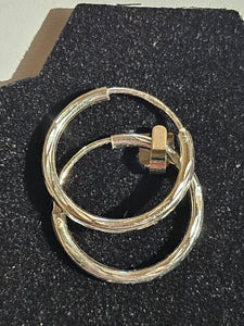 S/SEarrings - Diamond cut Hoop - 5237