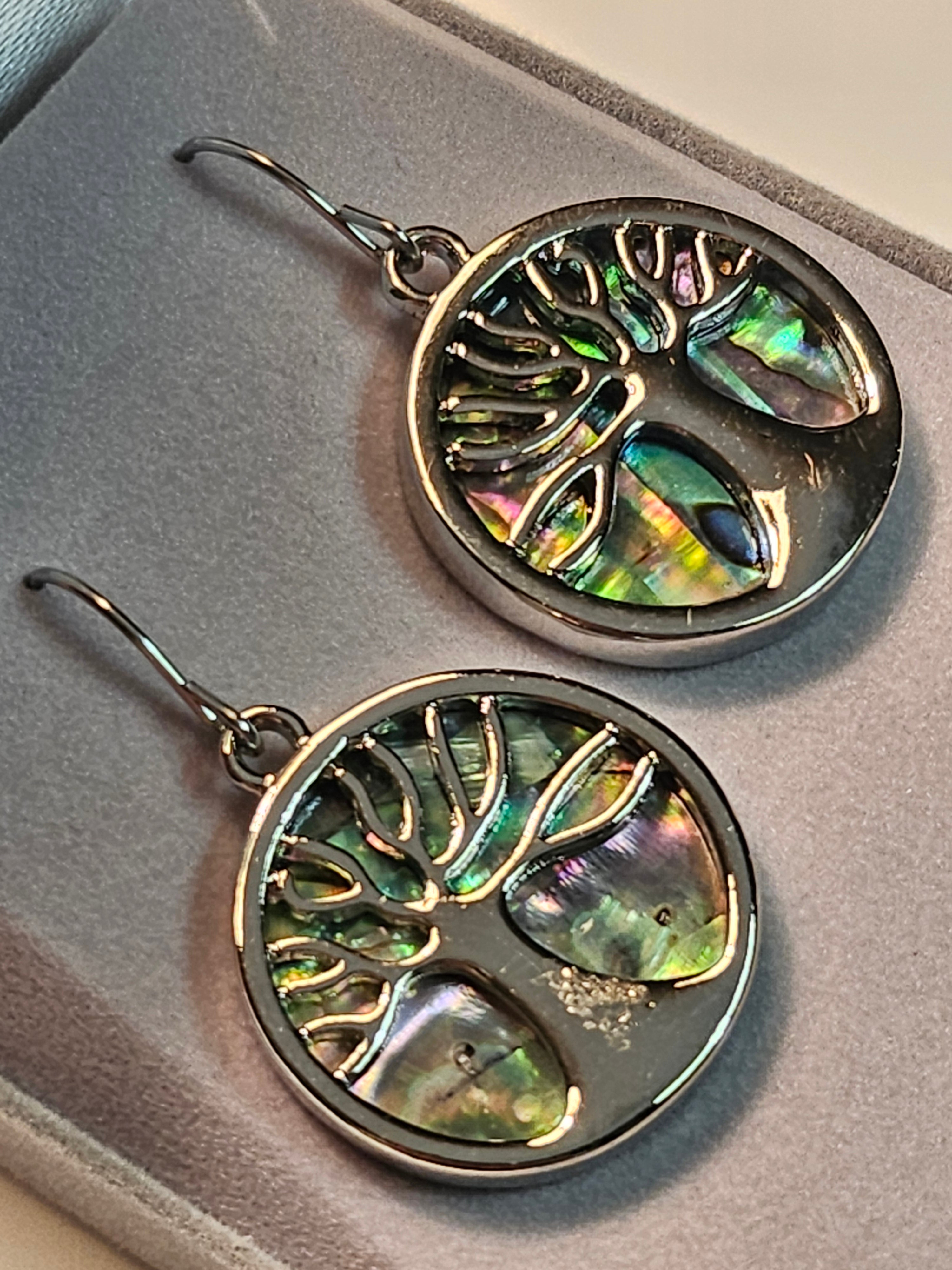 Storrs Earrings - Tree of Life - Glacier Pearle - 8011013