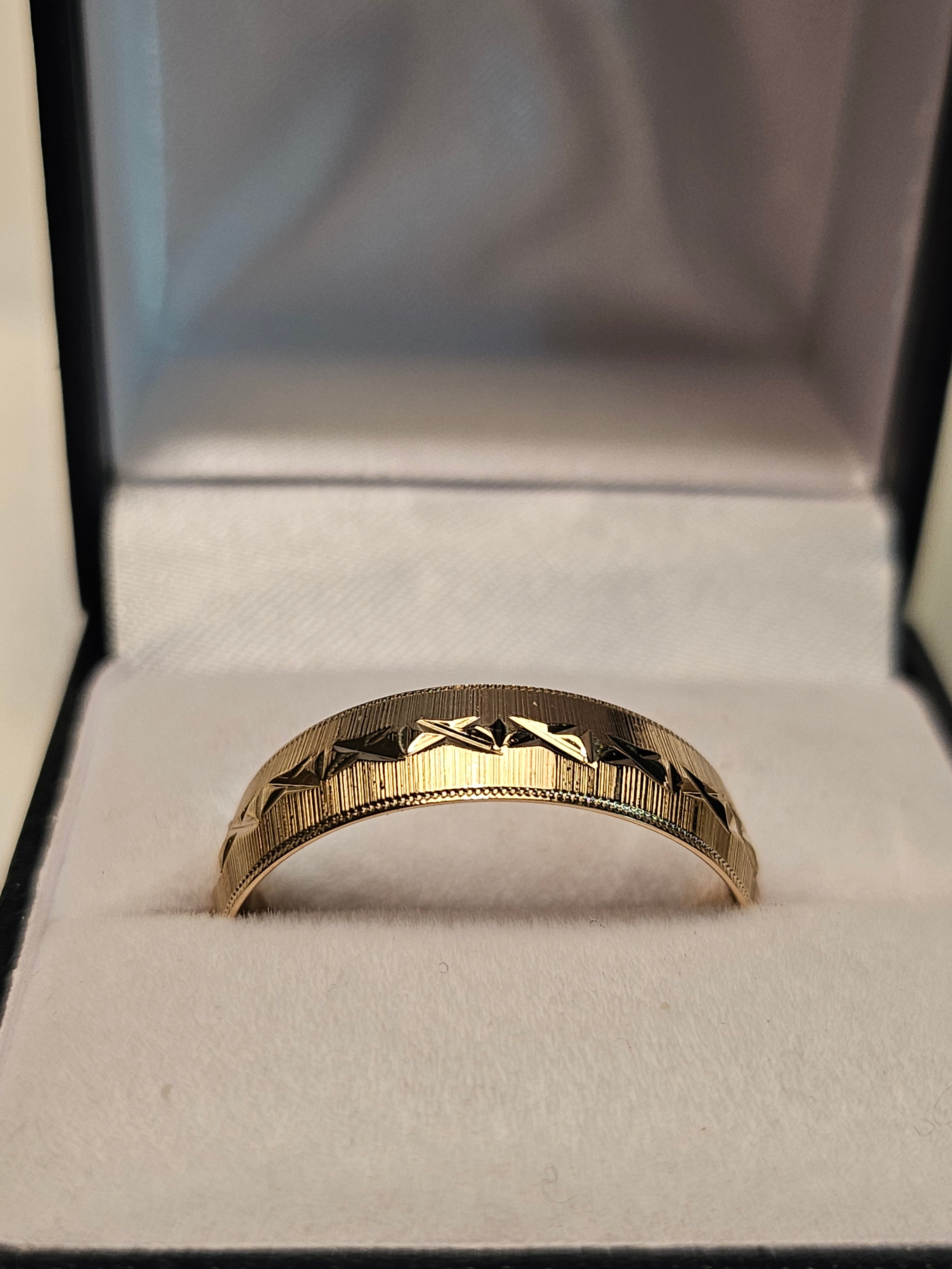 Gold Wedding Band - Men's 7T28M - $1965