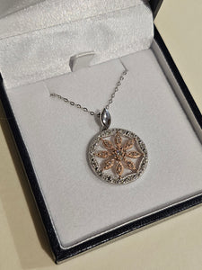 Diamond Pendant - Two-tone Gold - SP6657