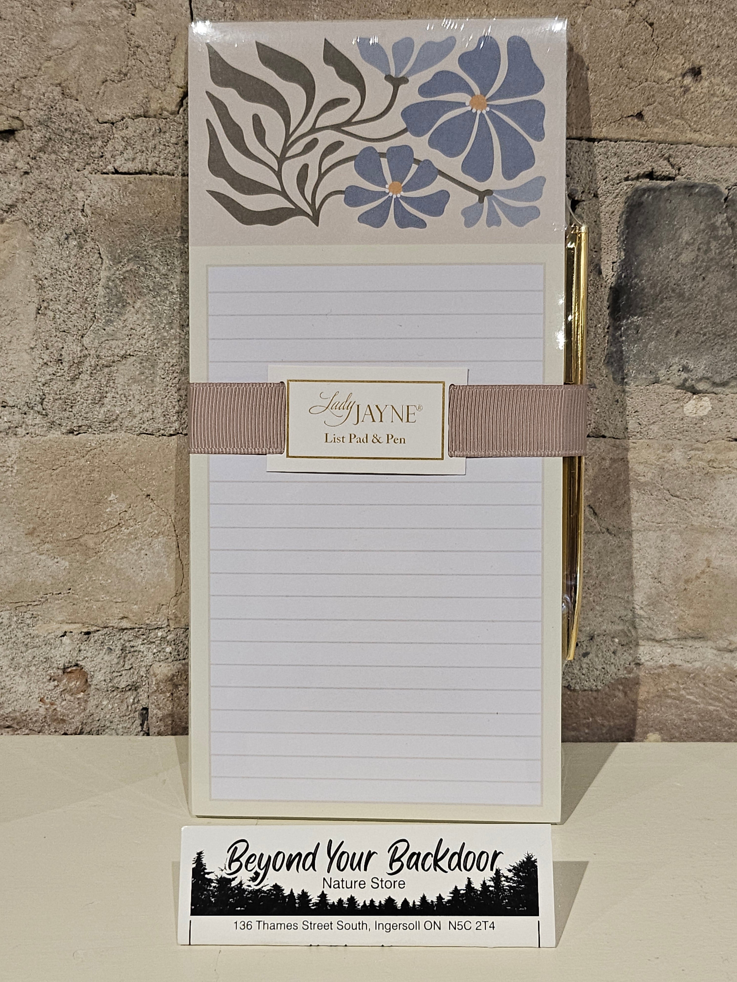 Lady Jayne Magnetic List Pad & Pen - Asters - LJ80918