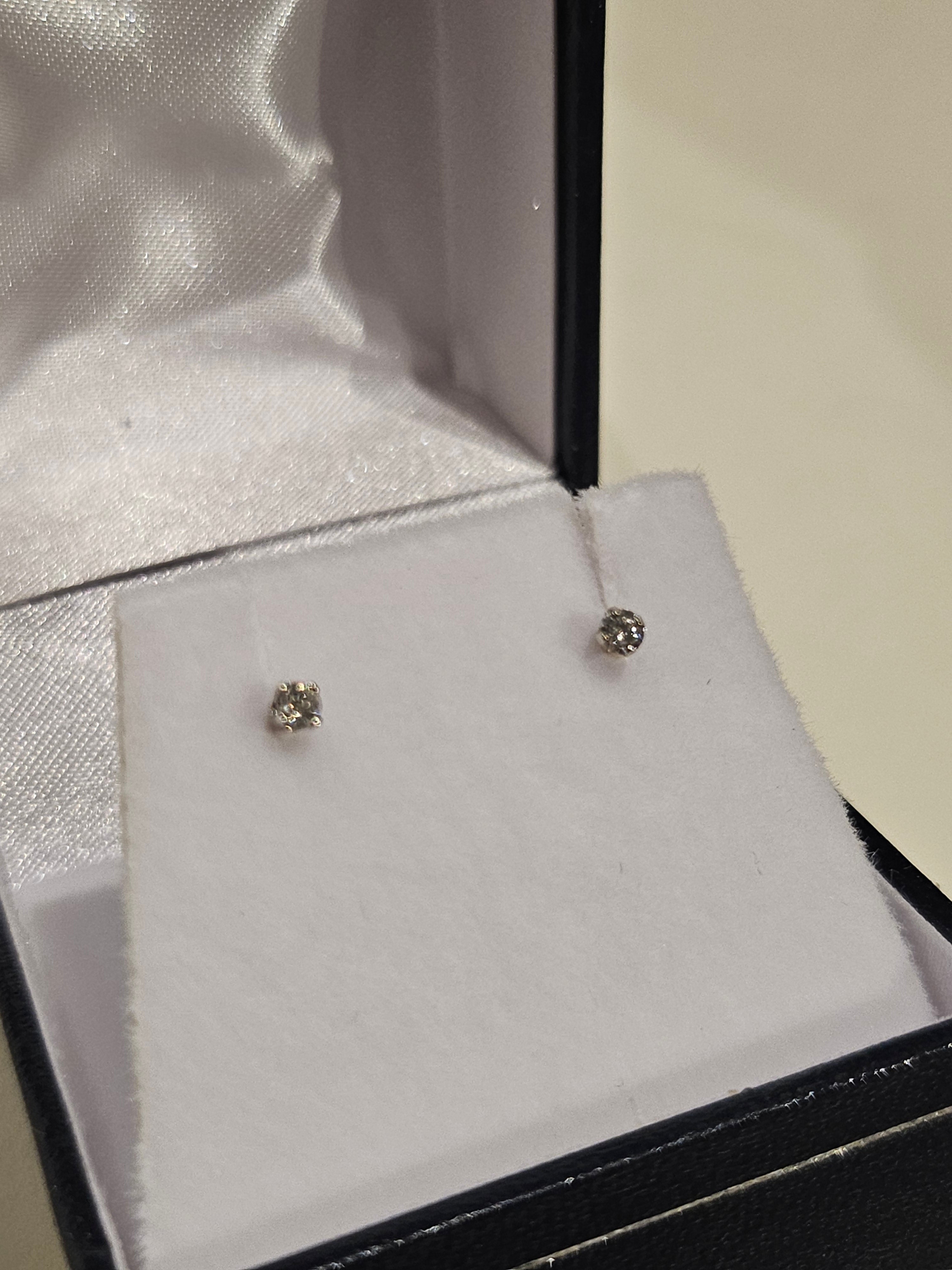 Diamond Stud Earrings (Total Diamond Weight .10)