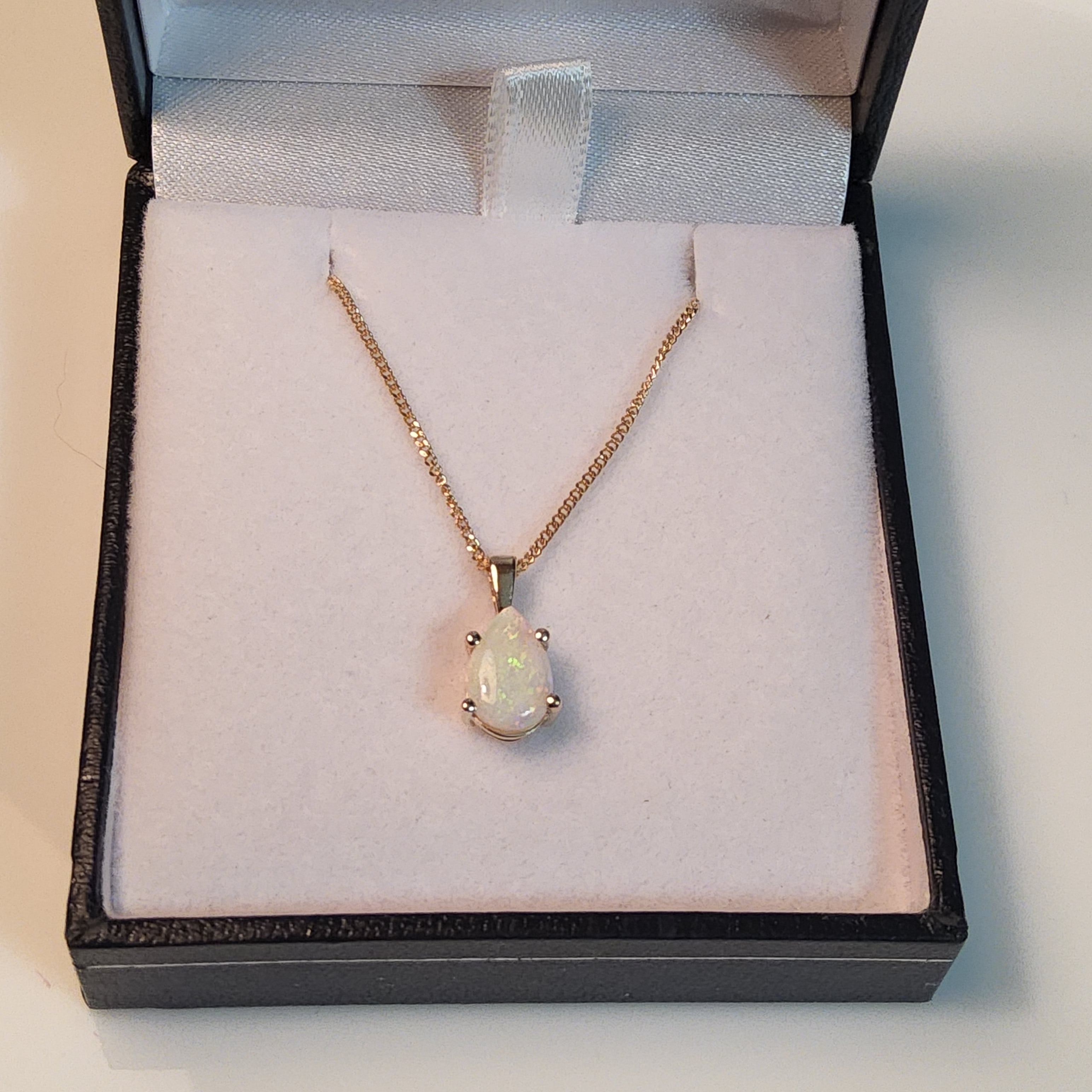 Pear Shape Cut Opal Pendant