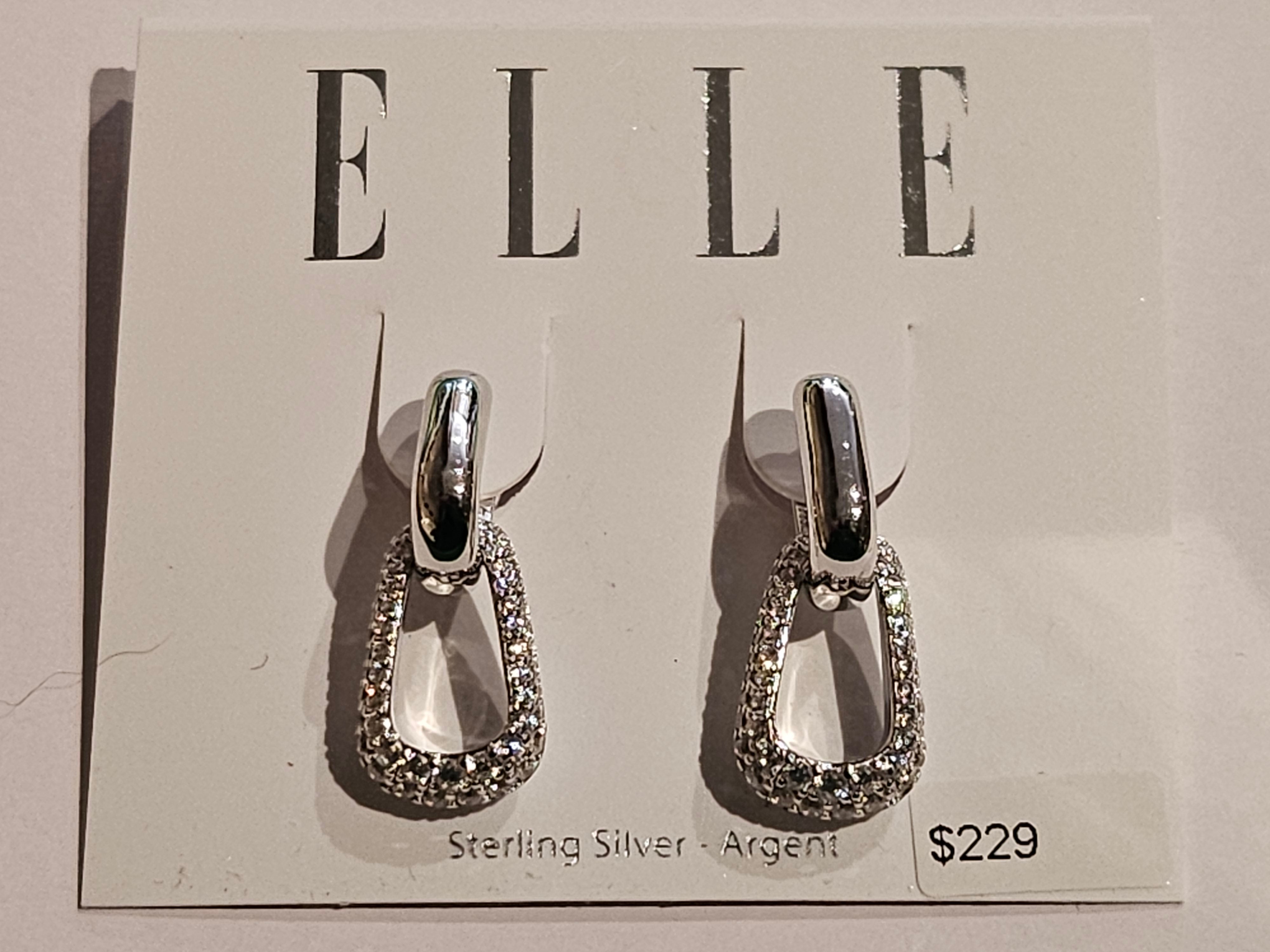 ELLE S/SEarrings - Drop Hoop with cubic zirconia - Citadel - $229