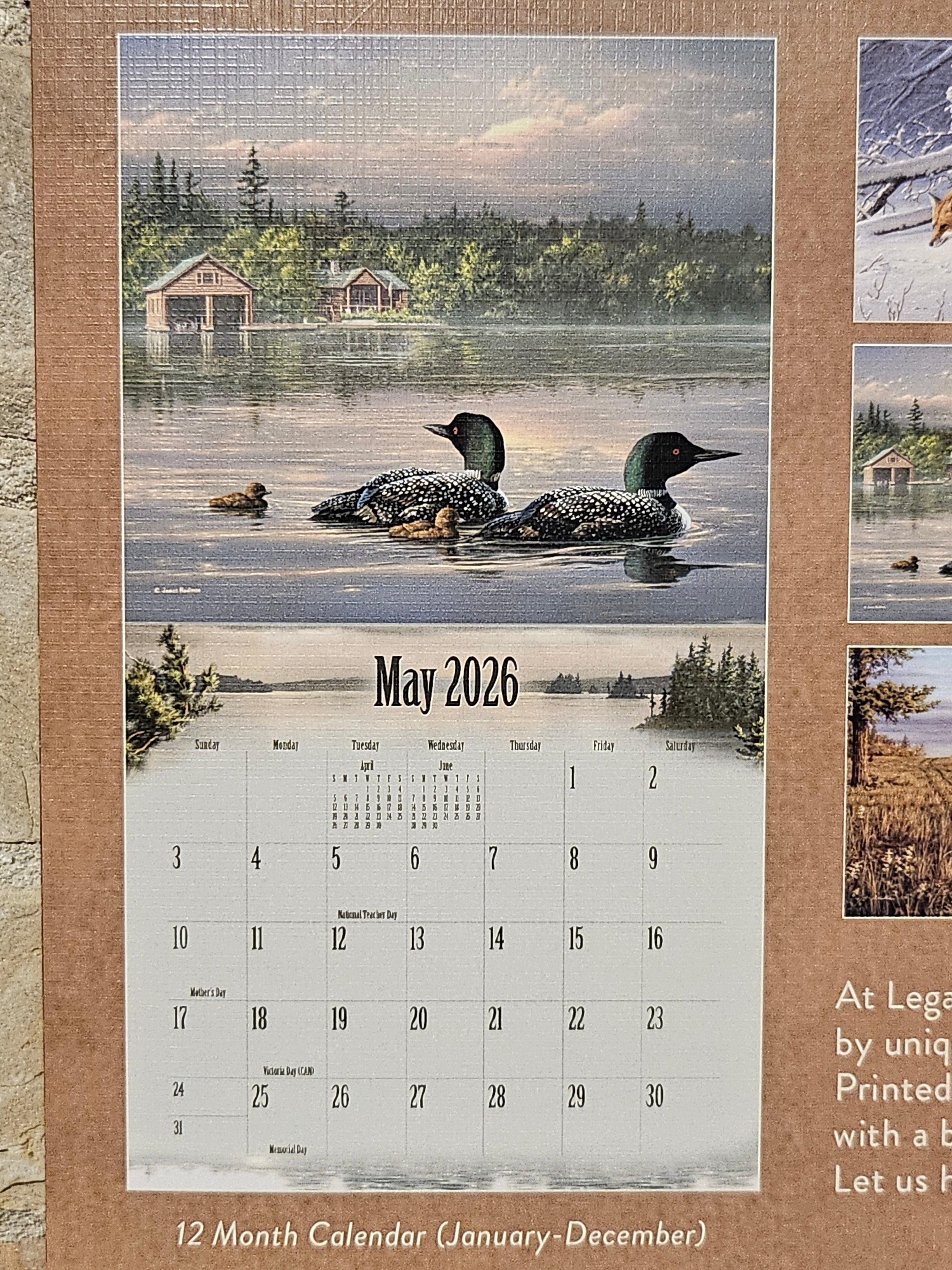 2026 - The Legacy Wildlife Calendar - Hautman Brothers Collection - WCA104474