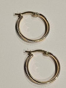 Hoop Earrings - 19mm - Yellow Gold 10Kt - $391