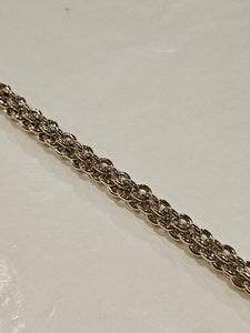 STEELX S/SBracelet - Gold-plated - 7.5mm Round Multilink - 7" + 1"