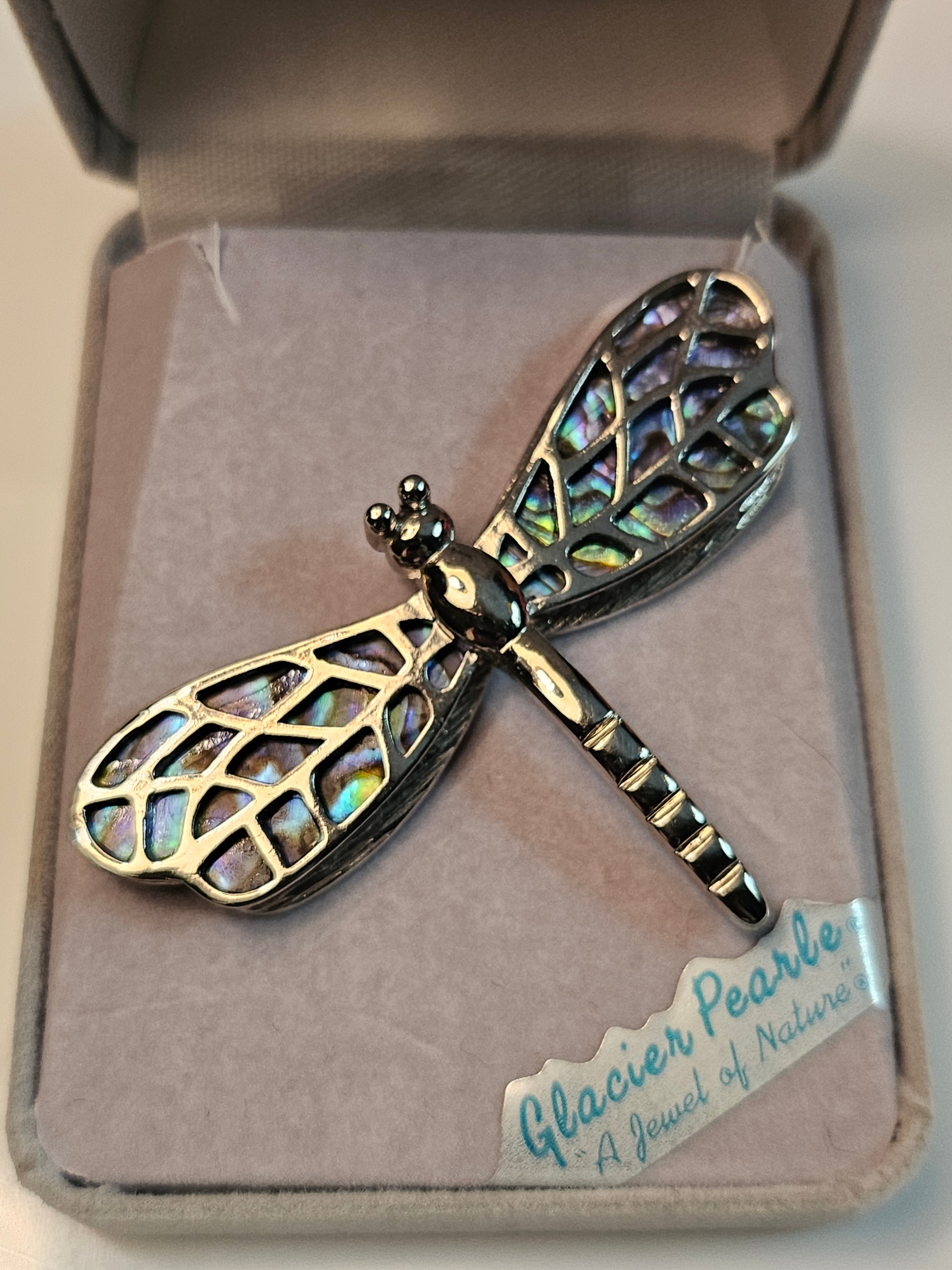 Storrs Brooch - Filigree Dragonfly - Glacier Pearle - 8031209