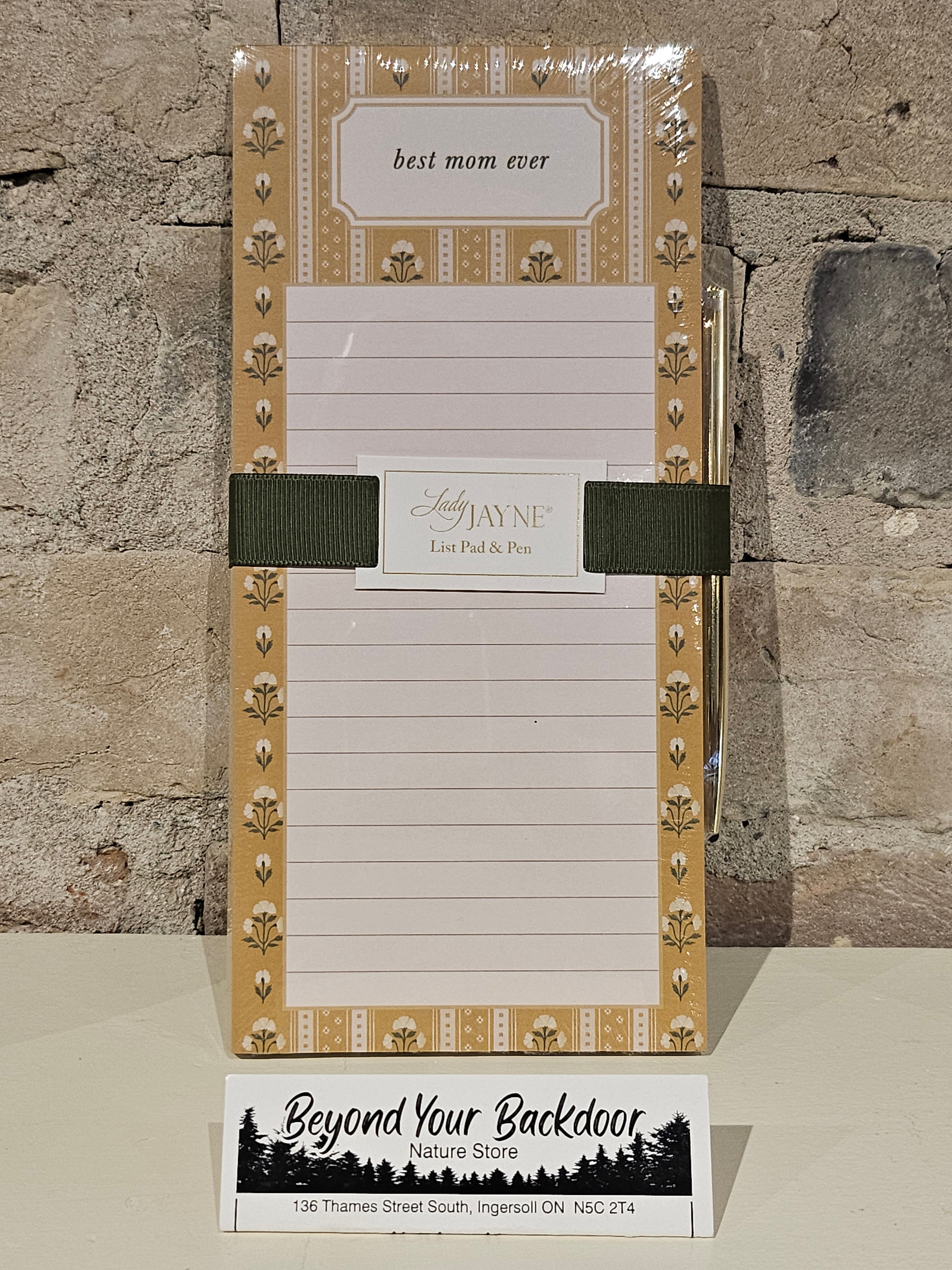 Lady Jayne Magnetic List Pad & Pen - Best Mom Ever - LJ82024