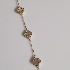 Yellow Gold (10Kt) Synthetic Stones / Fancy Link Bracelet - Extendable 7.0-7.5-inch - 9071 - $676