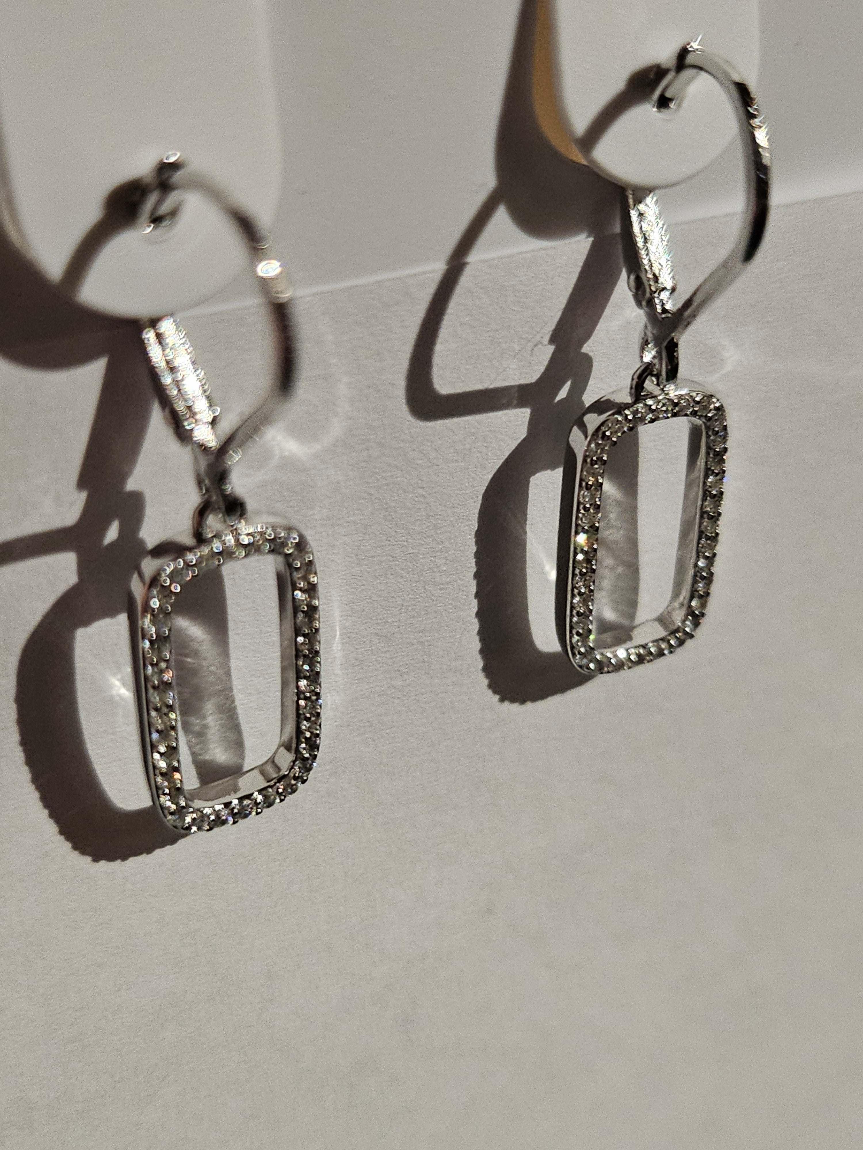 ELLE S/SEarrings - Open Rectangle with cubic zirconia - Allure - $119