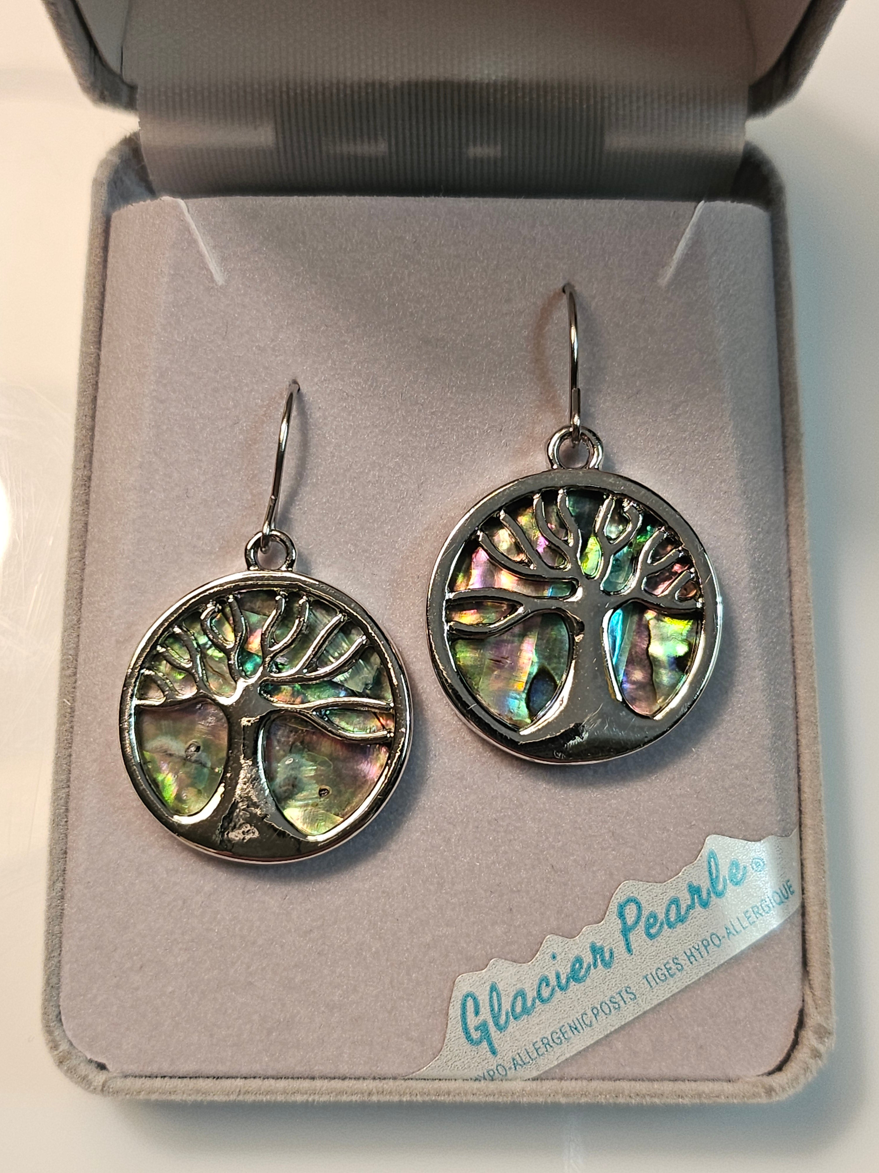 Storrs Earrings - Tree of Life - Glacier Pearle - 8011013