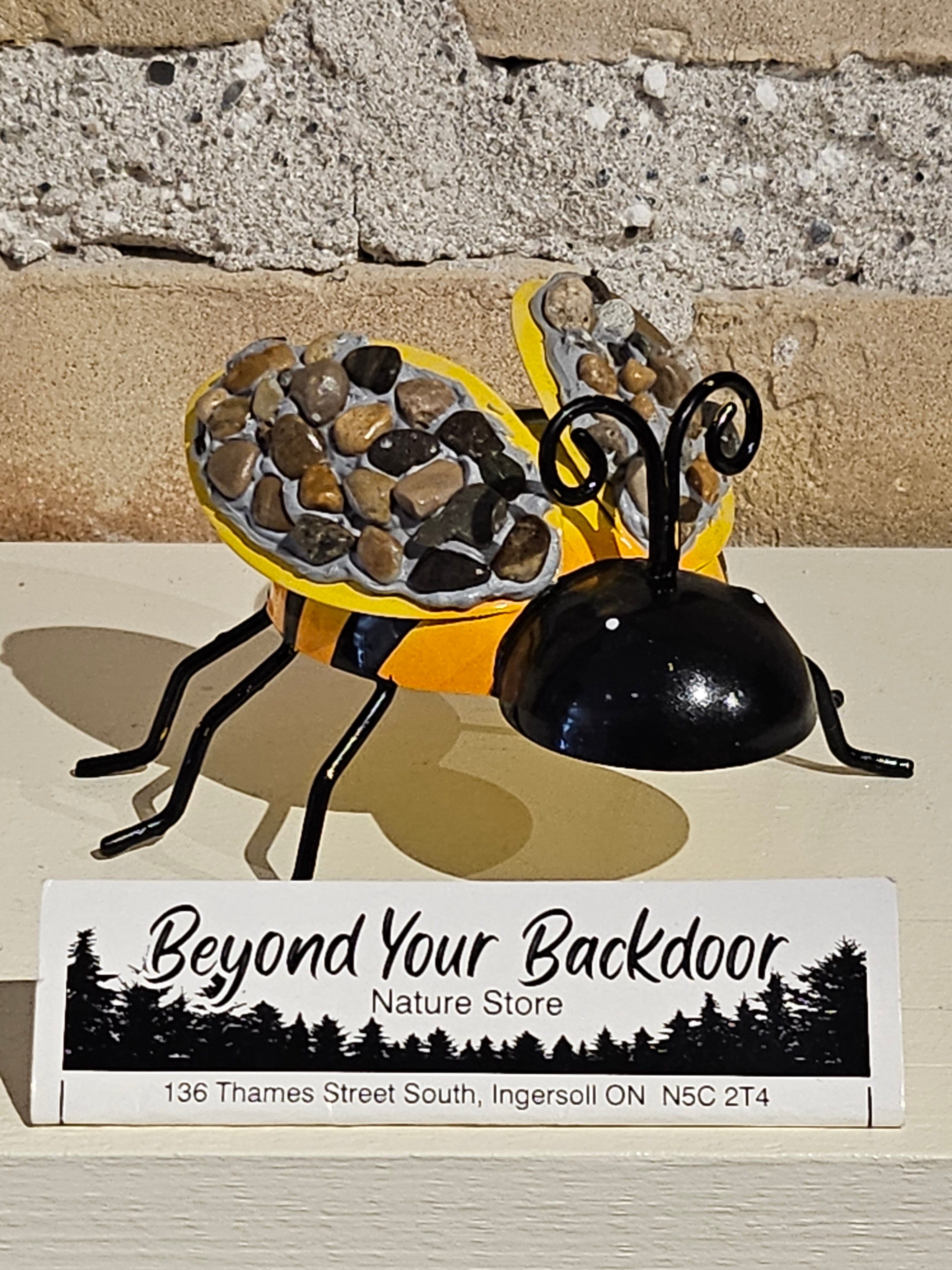 Metal Bee with Stone-decorated Wings - Small