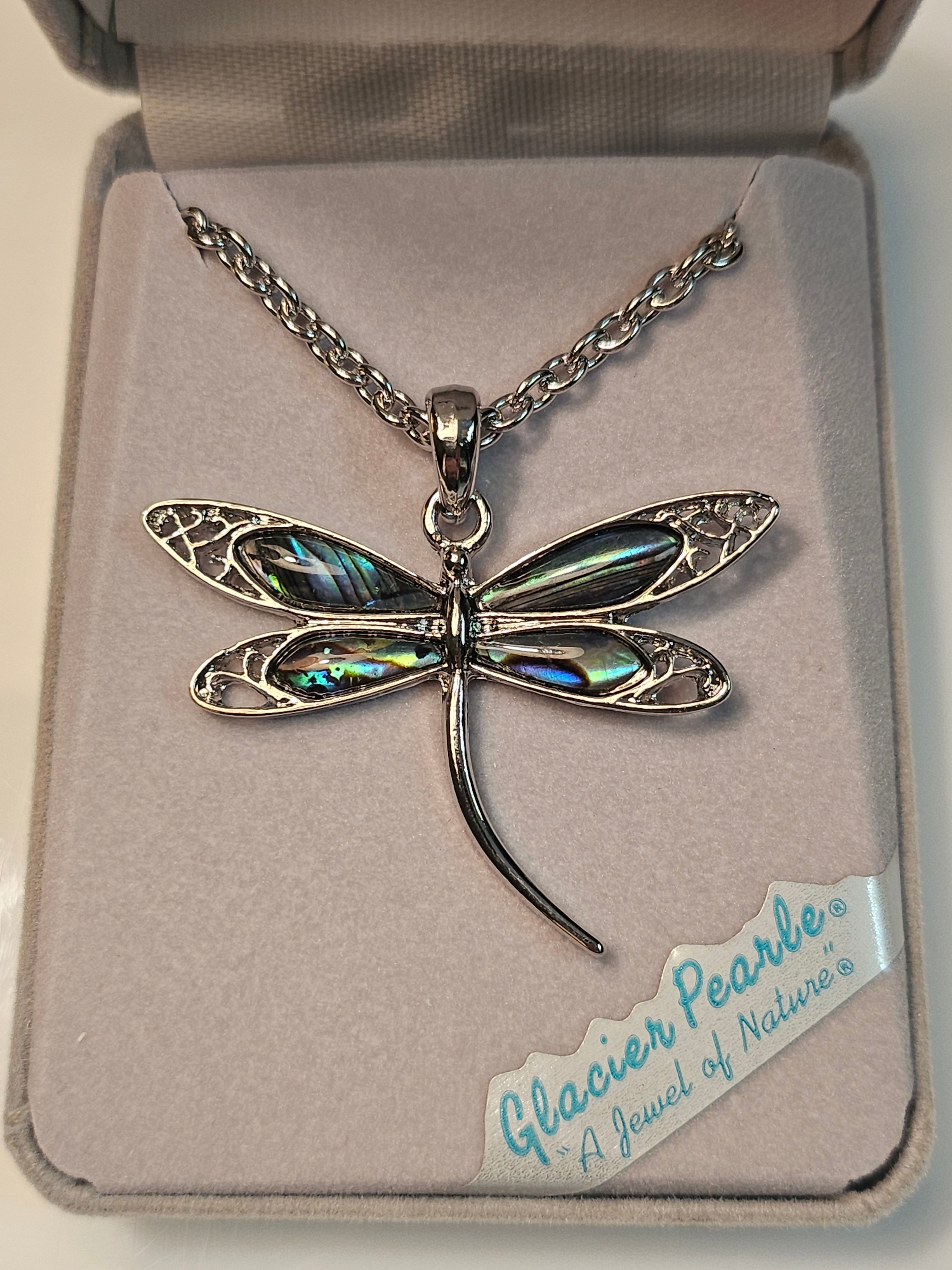 Storrs Necklace - Elegant Dragonfly - Glacier Pearle - 8021060