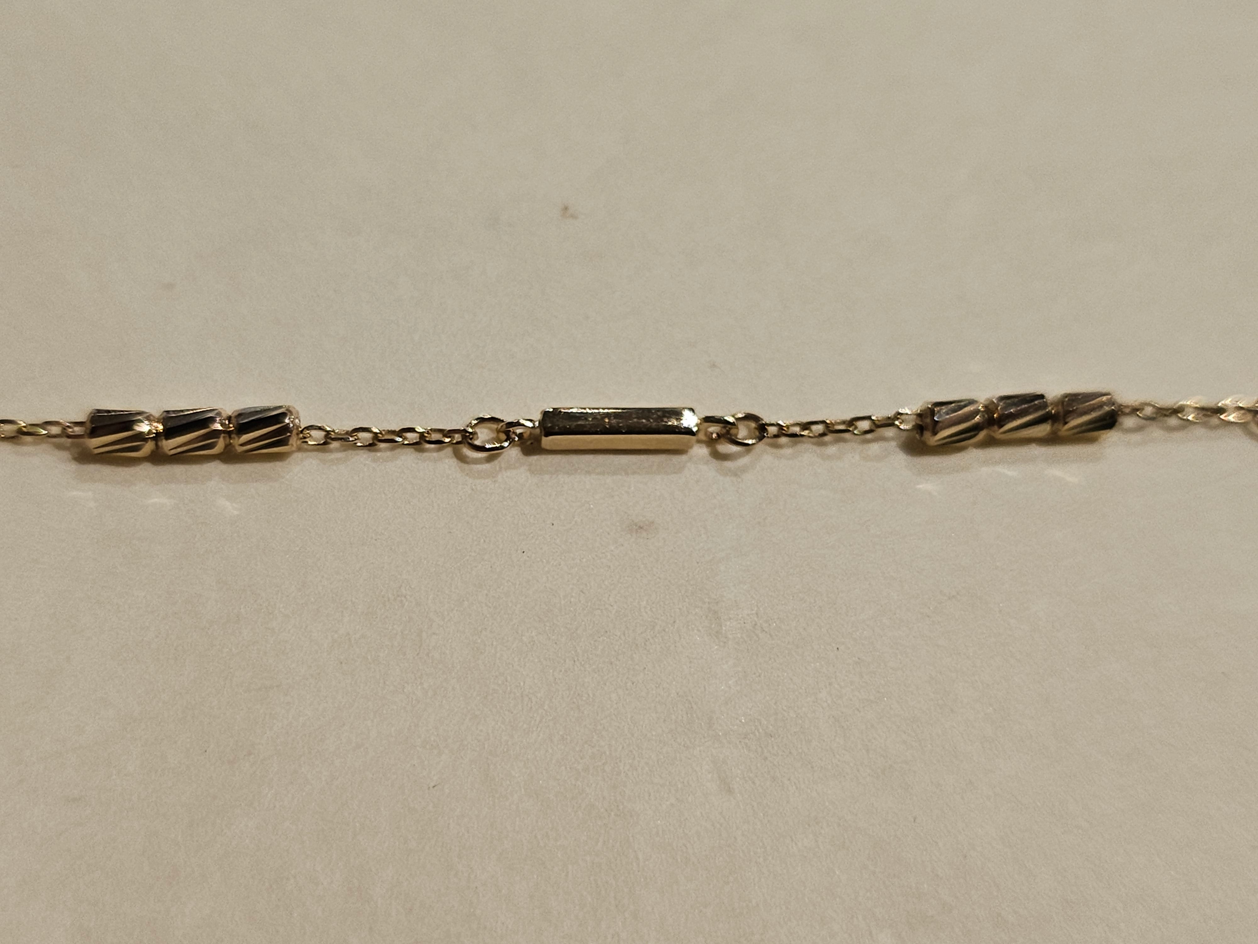 Yellow Gold (10Kt) Fancy Link Bracelet 7.5-inch - 9078 - $386