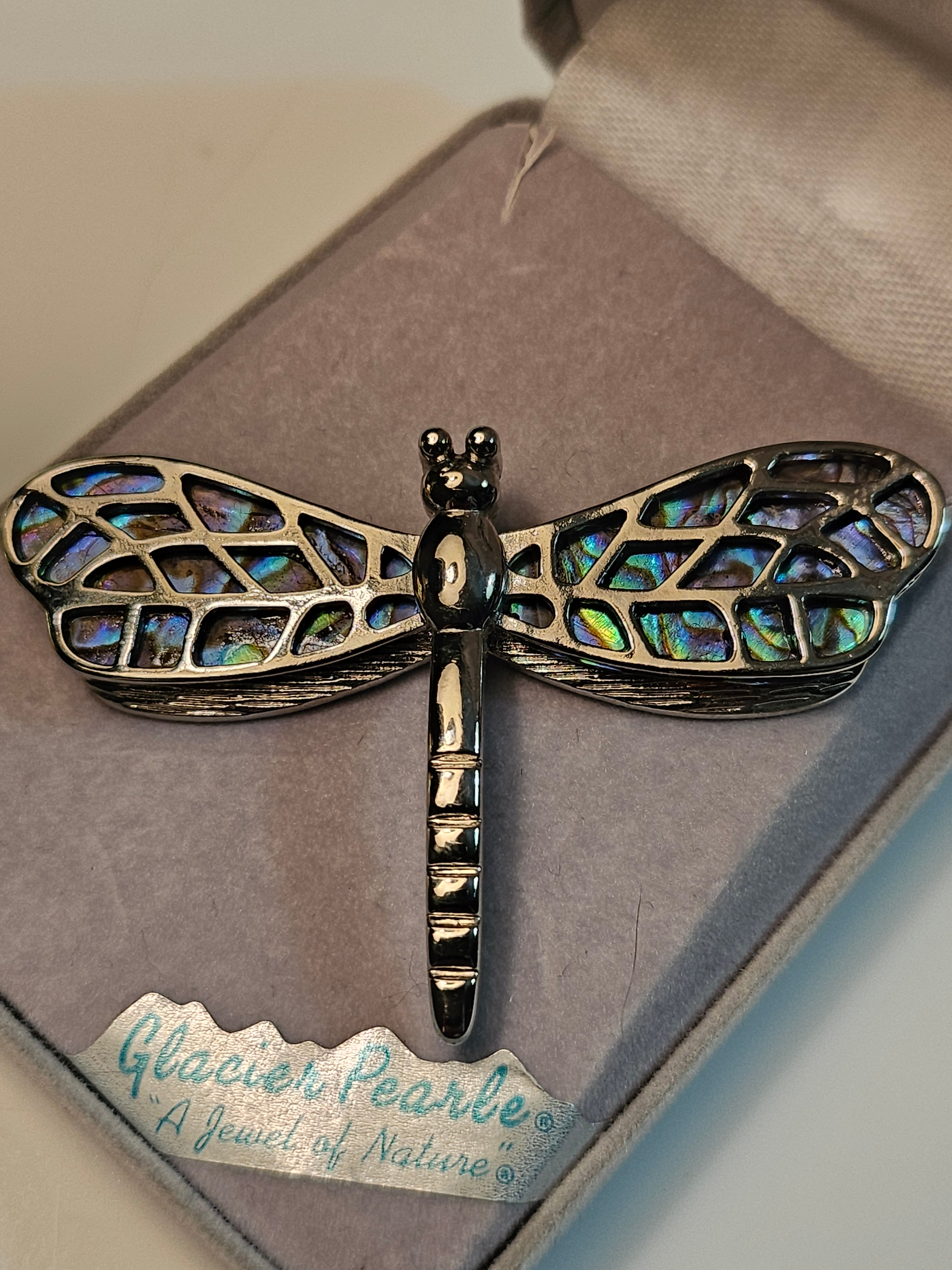 Storrs Brooch - Filigree Dragonfly - Glacier Pearle - 8031209