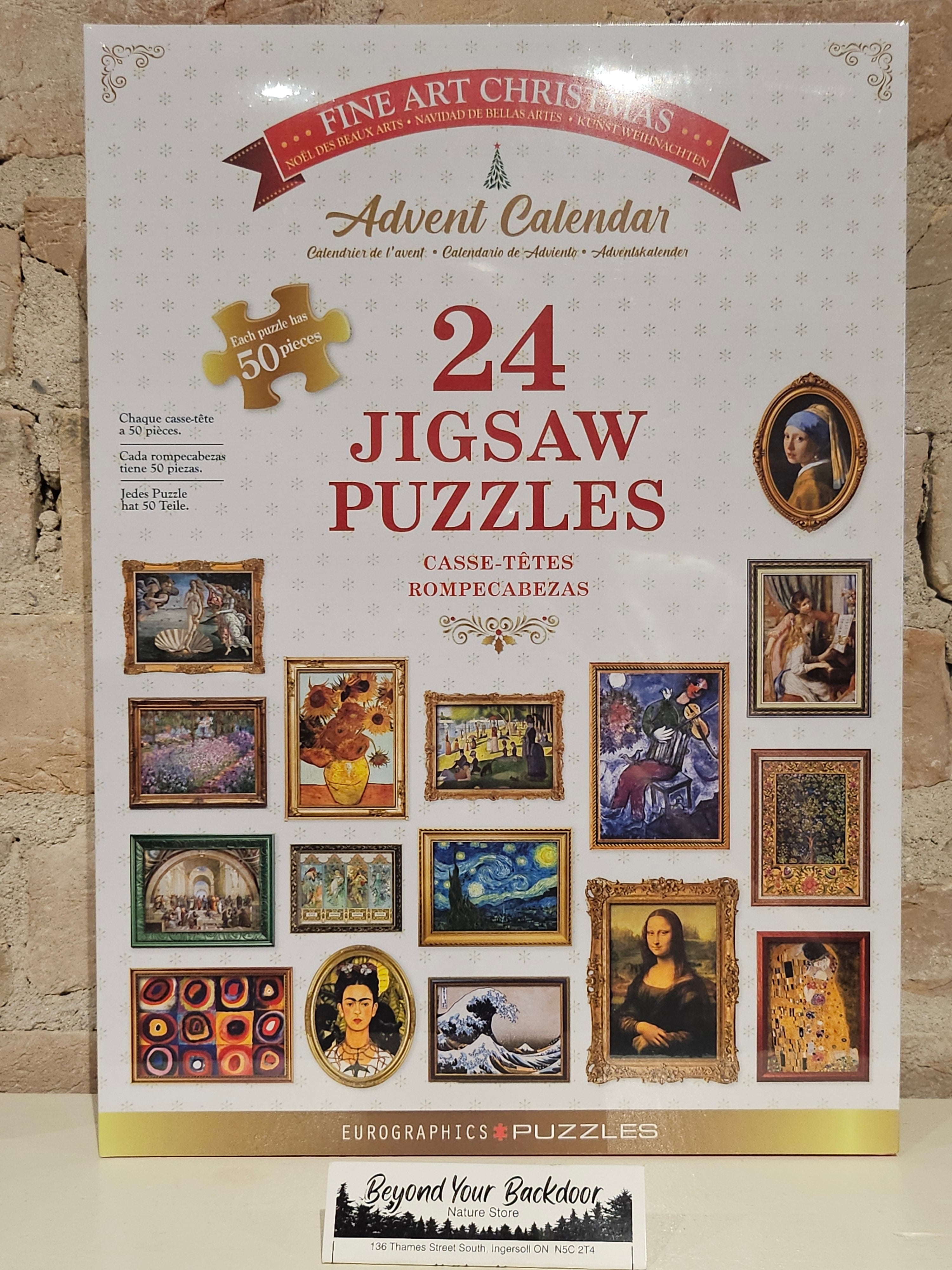 Eurographics Advent Calendar - Fine Arts Christmas - 24 Jigsaw Puzzles  - 8924-6042