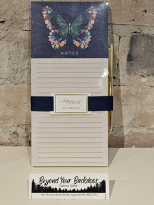 Lady Jayne Magnetic List Pad & Pen - Floral Butterfly - LJ12948