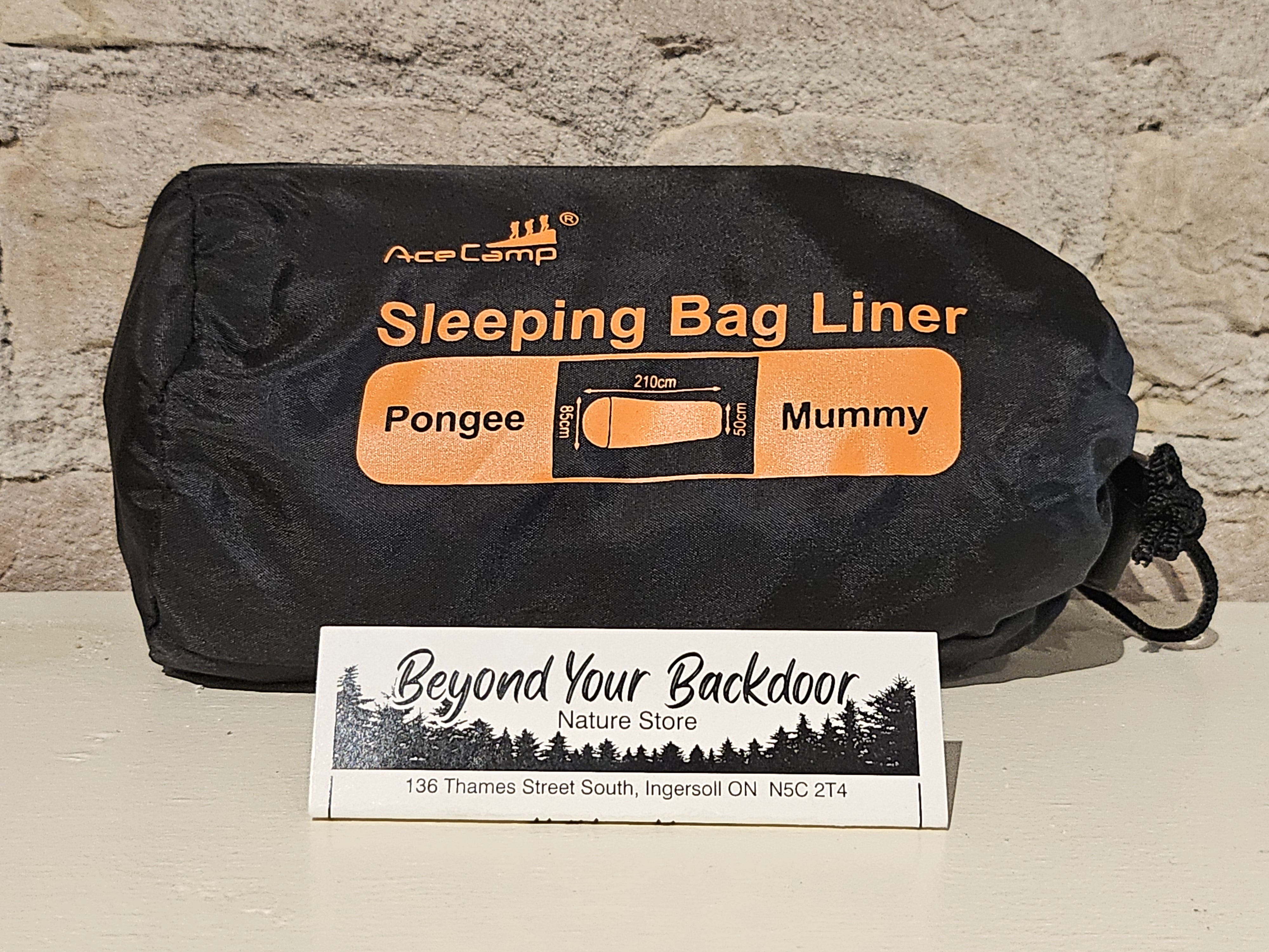 Ace Camp Sleeping Bag Liner - Pongee - Mummy Style - 50-85cm x 210cm - 3969