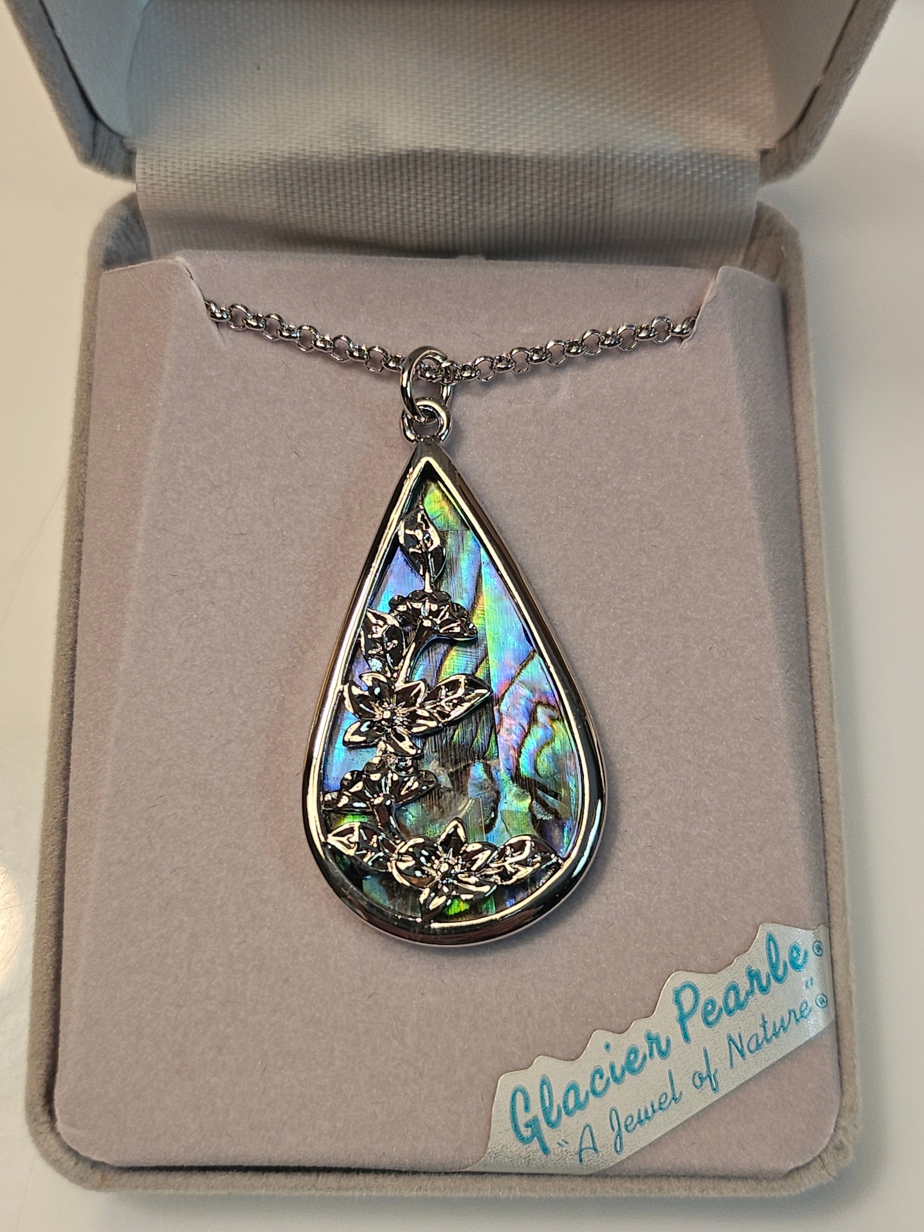 Storrs Necklace - Floral Cascade - Glacier Pearle - 8021239