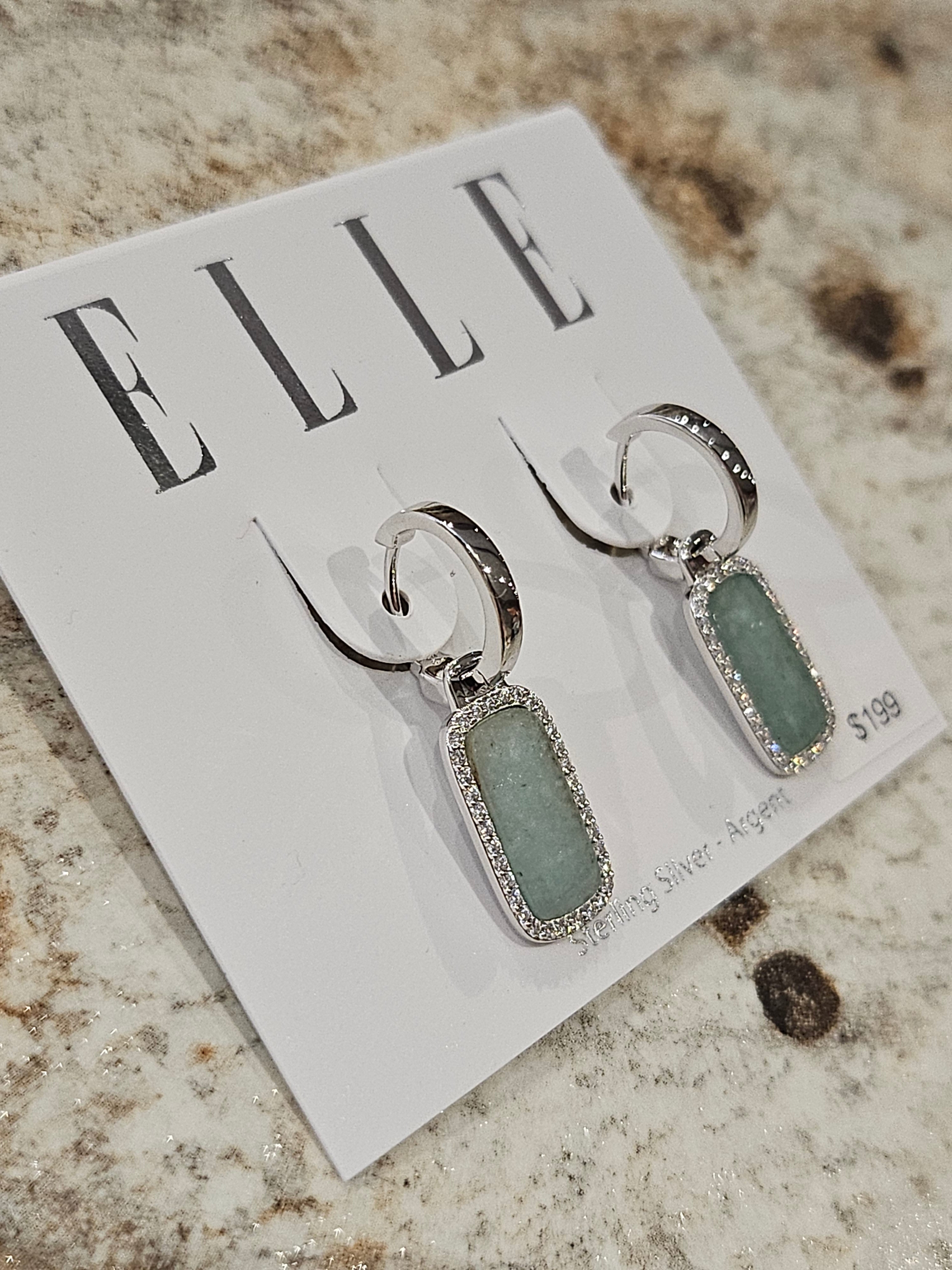 ELLE S/SEarrings - Drop Amazonite / Hoop 12mm - Allure - $199