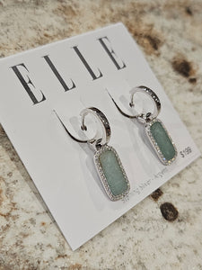ELLE S/SEarrings - Drop Amazonite / Hoop 12mm - Allure - $199