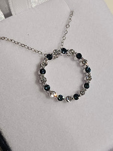 Sapphire and Diamond Circle Pendant - SP6522