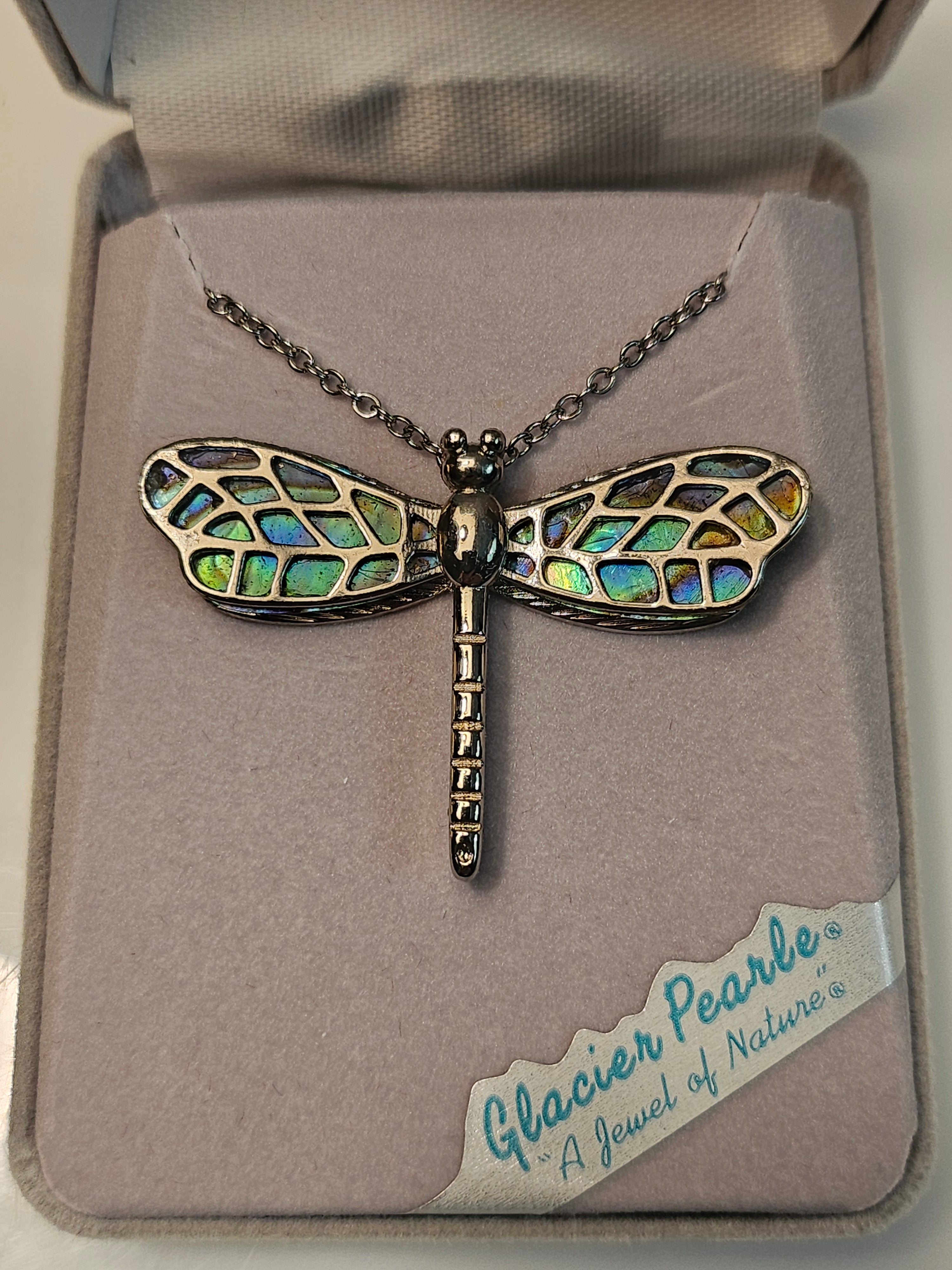 Storrs Necklace - Filigree Dragonfly - Glacier Pearle - 8021209