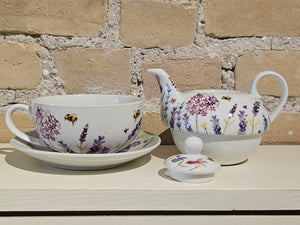 Fine China Lavender Bees Tea For One Set LP95629