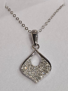 Diamond Pendant - Wide Teardrop Shape - SP71350