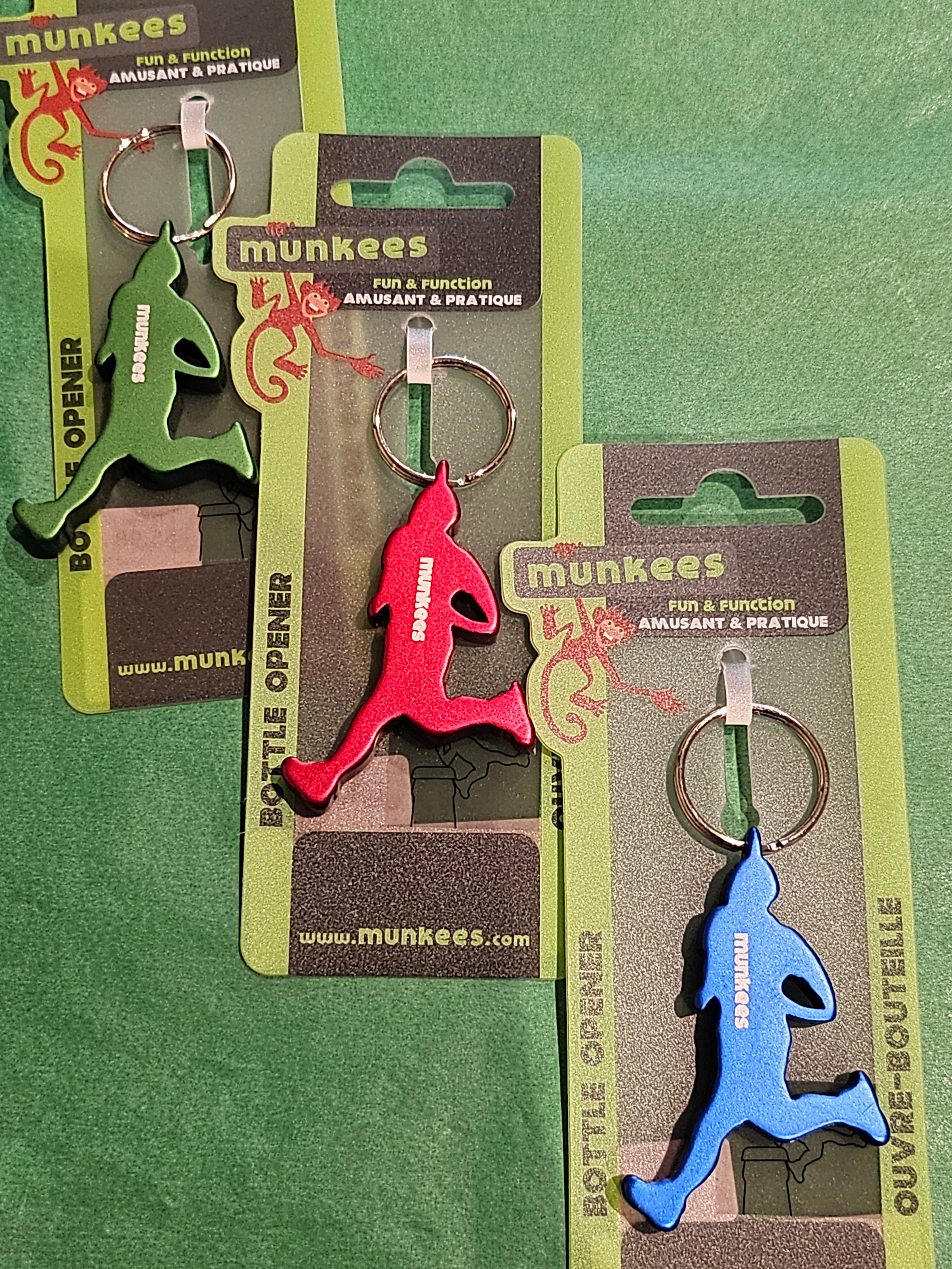 Munkees Bottle Opener on Split Ring - Assorted Designs