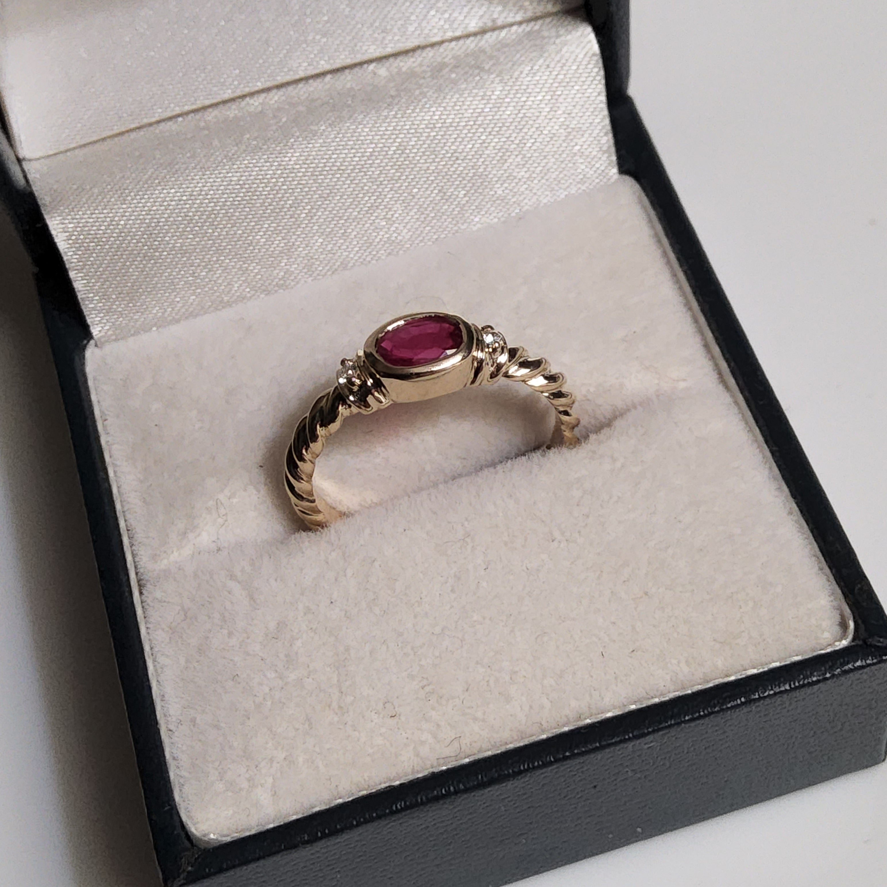 Oval Cut Ruby Ring with Diamonds (2)