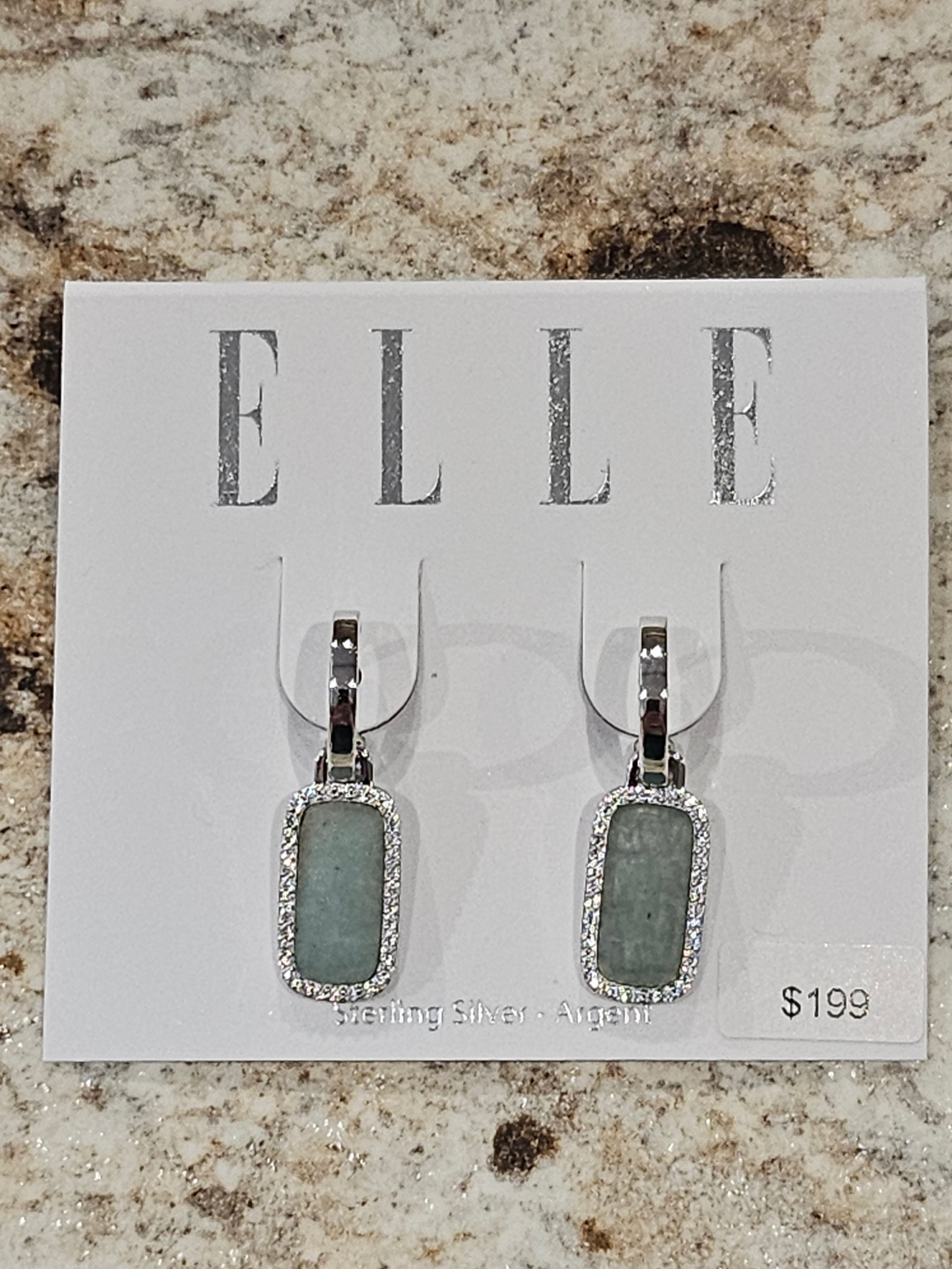 ELLE S/SEarrings - Drop Amazonite / Hoop 12mm - Allure - $199