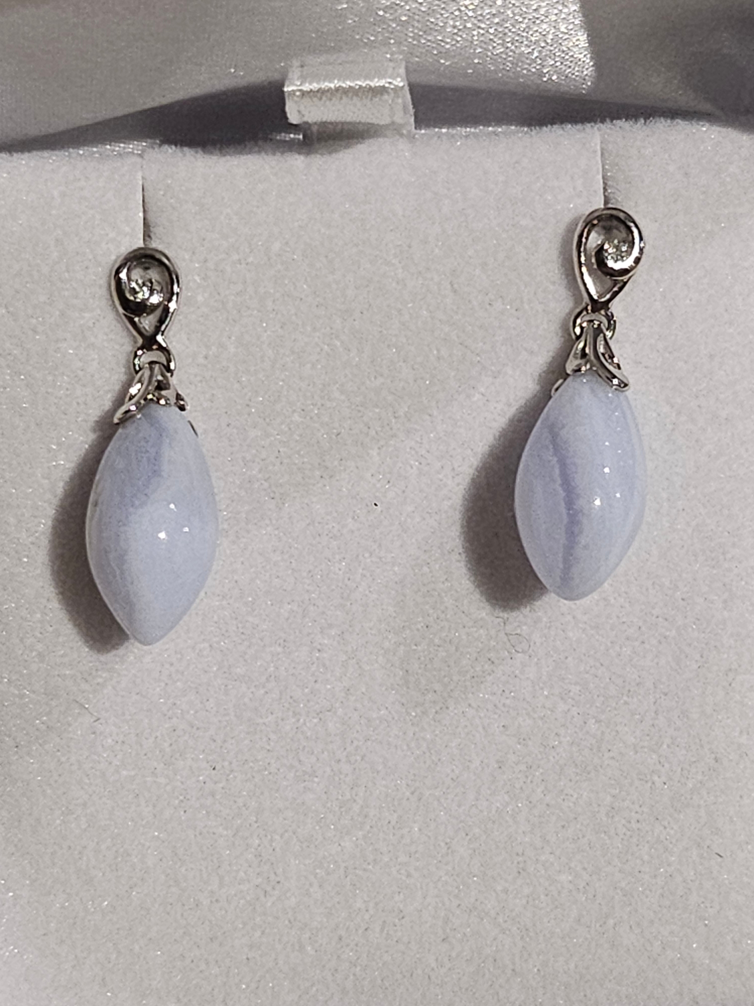 Blue Agate Earrings - EG2593
