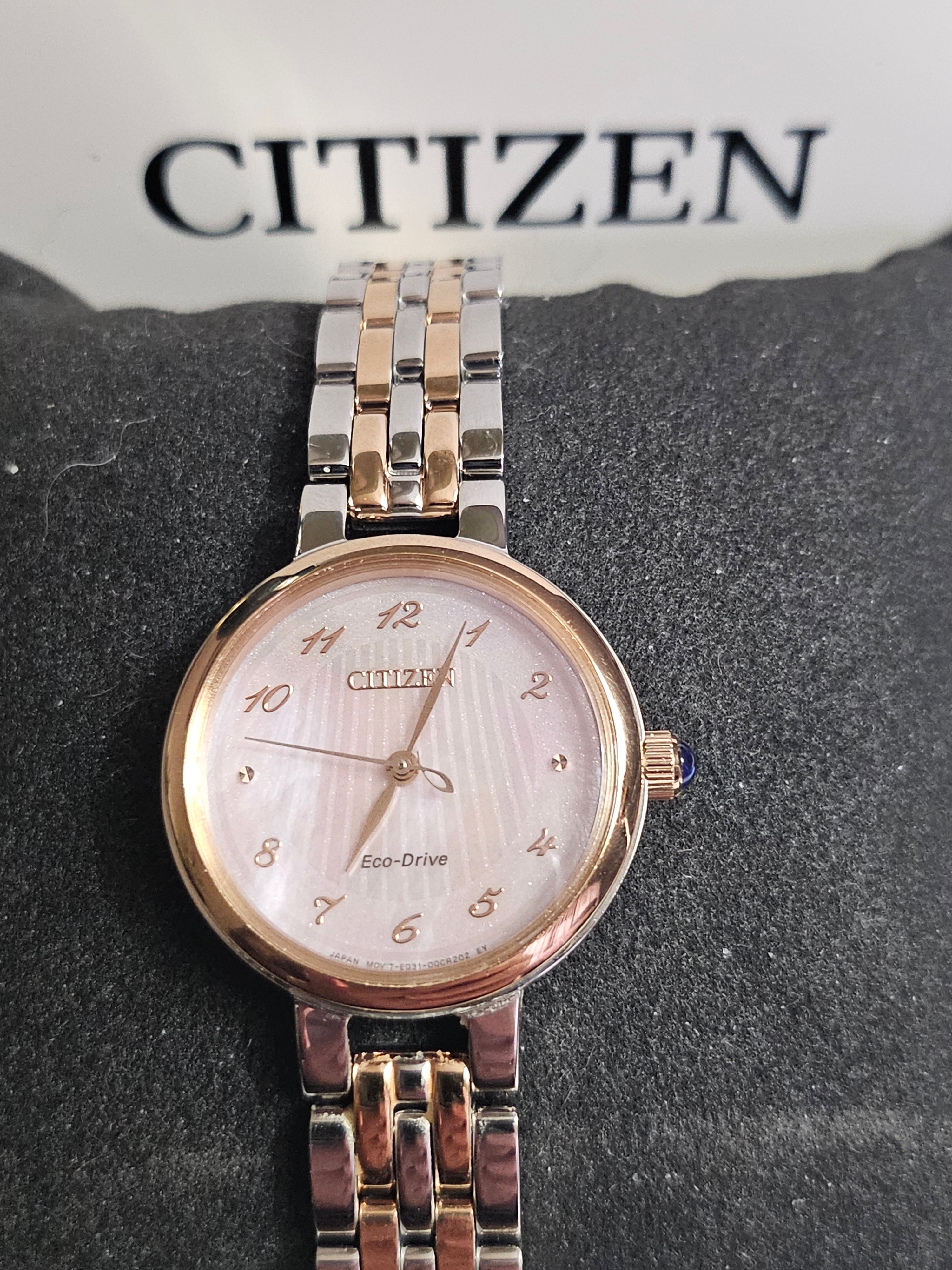Citizen Eco-Drive Two-tone-gold Stainless Steel Watch - Ladies - EM0996-84Y - Citizen L Classic