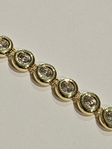 Reign S/SBracelet - Gold-plated with Cubic Zirconia x 25 - $330