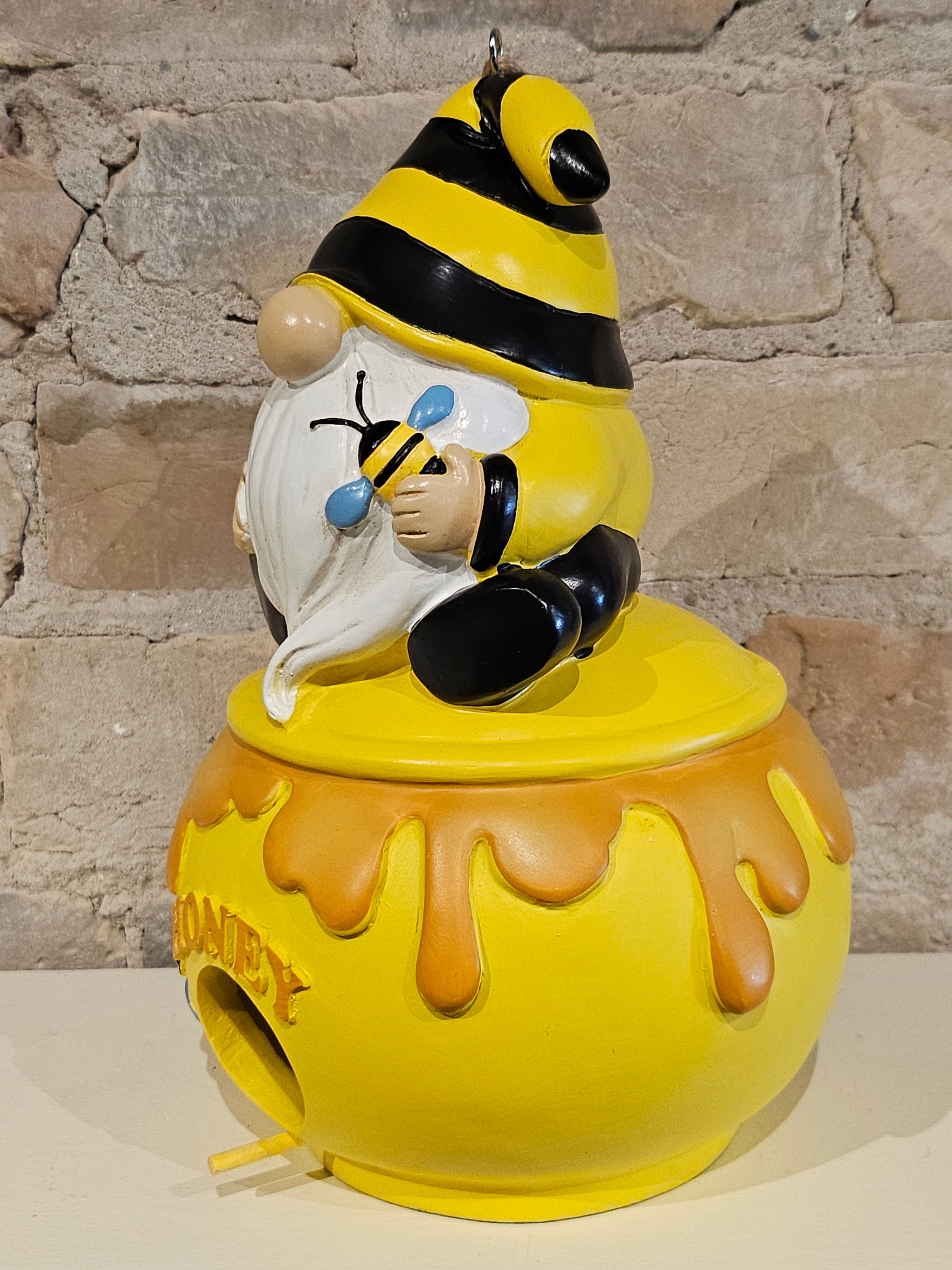 Birdhouse - Decorative - Bee Gnome on Honey Pot - 10280