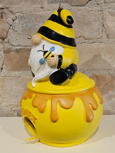 Birdhouse - Decorative - Bee Gnome on Honey Pot - 10280