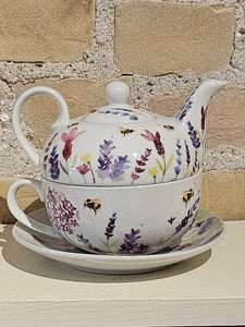 Fine China Lavender Bees Tea For One Set LP95629
