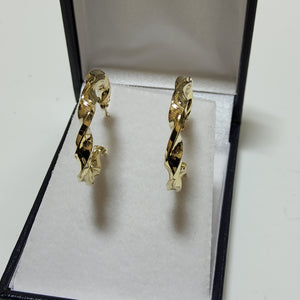 Gold Hoop Earrings - 14Kt - TF1969