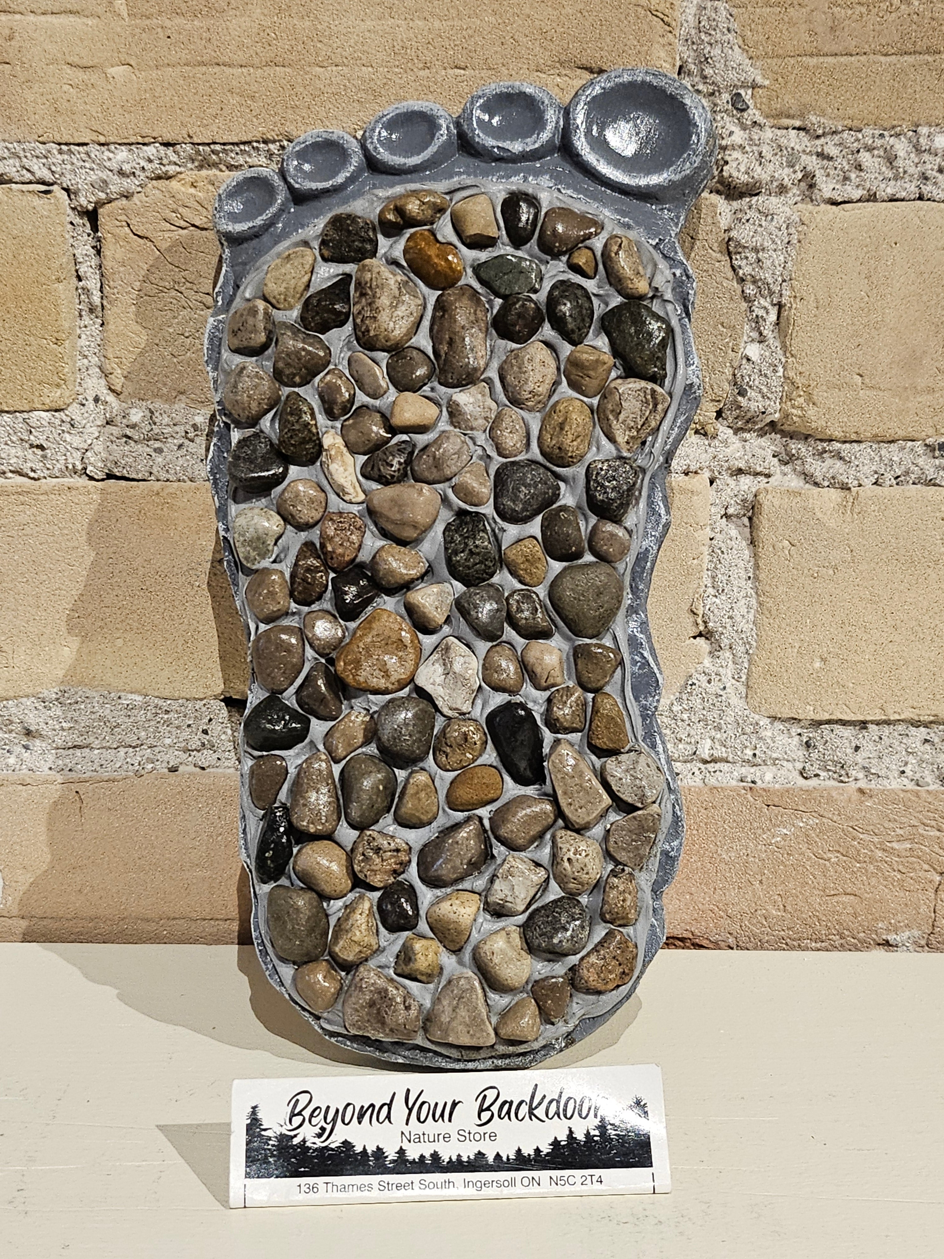 Stepping Stone - Foot Shape - Stone Design - Left and right sold separately