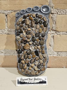 Stepping Stone - Foot Shape - Stone Design - Left and right sold separately