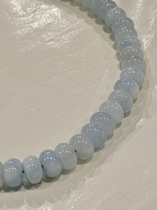 STEELX S/SNecklet - Aquamarine Fresh-water Pearls - 8mm - 17"